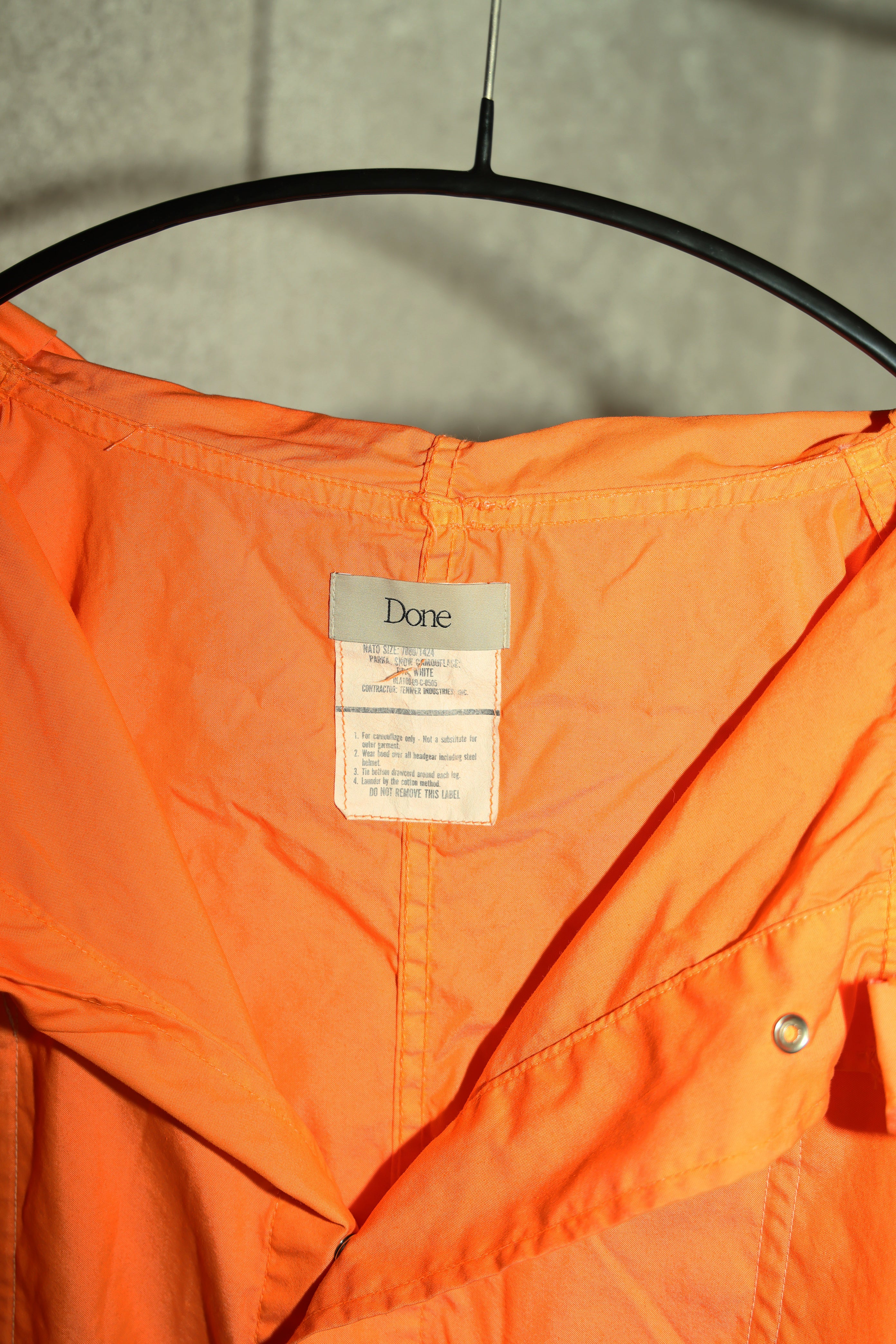 U.S. ARMY SNOW CAMO PARKA REMAKE(ORANGE)