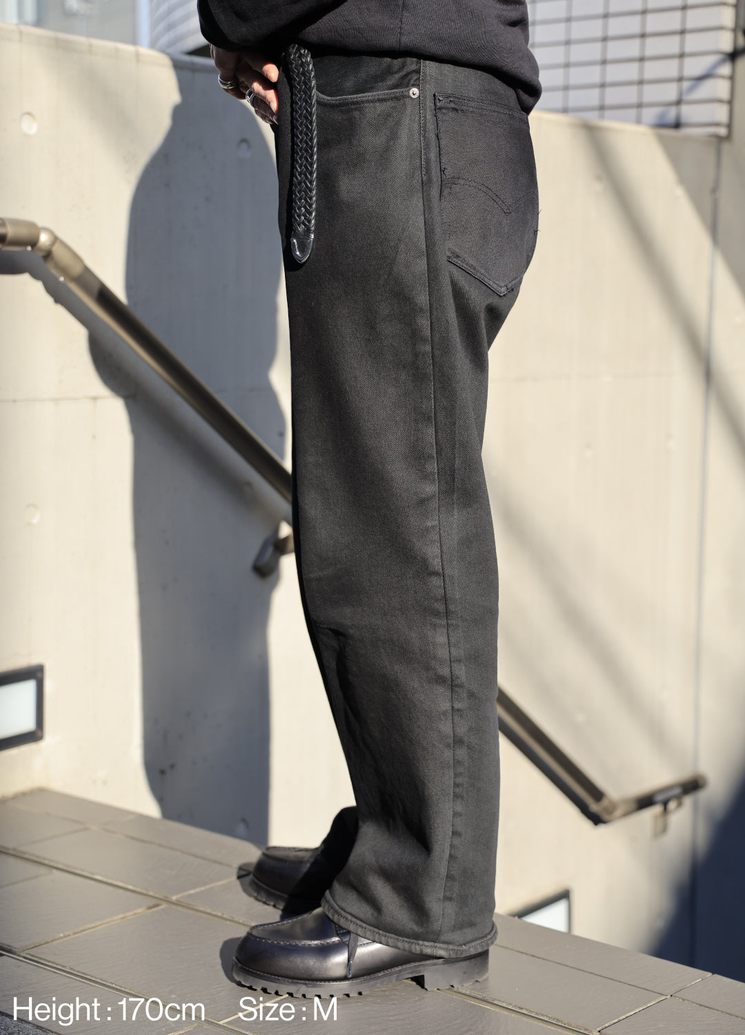 Karmann - MEXICO 501 Customize Wide Denim Pants Black Edge