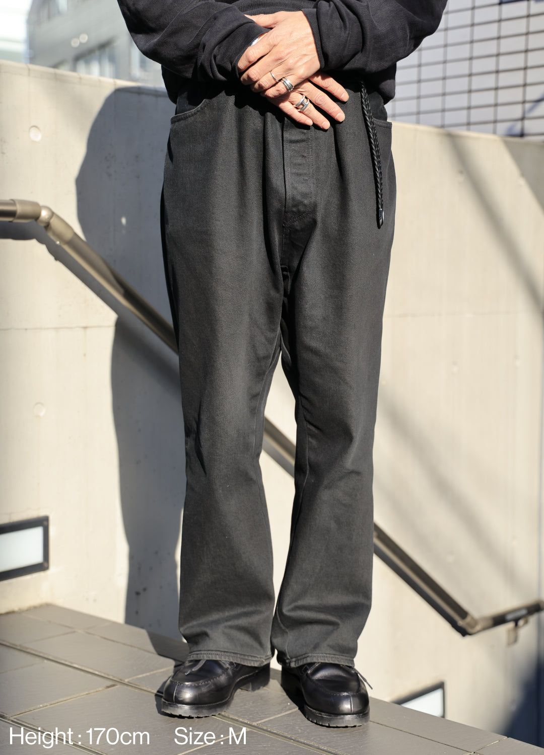 Karmann - MEXICO 501 Customize Wide Denim Pants Black Edge