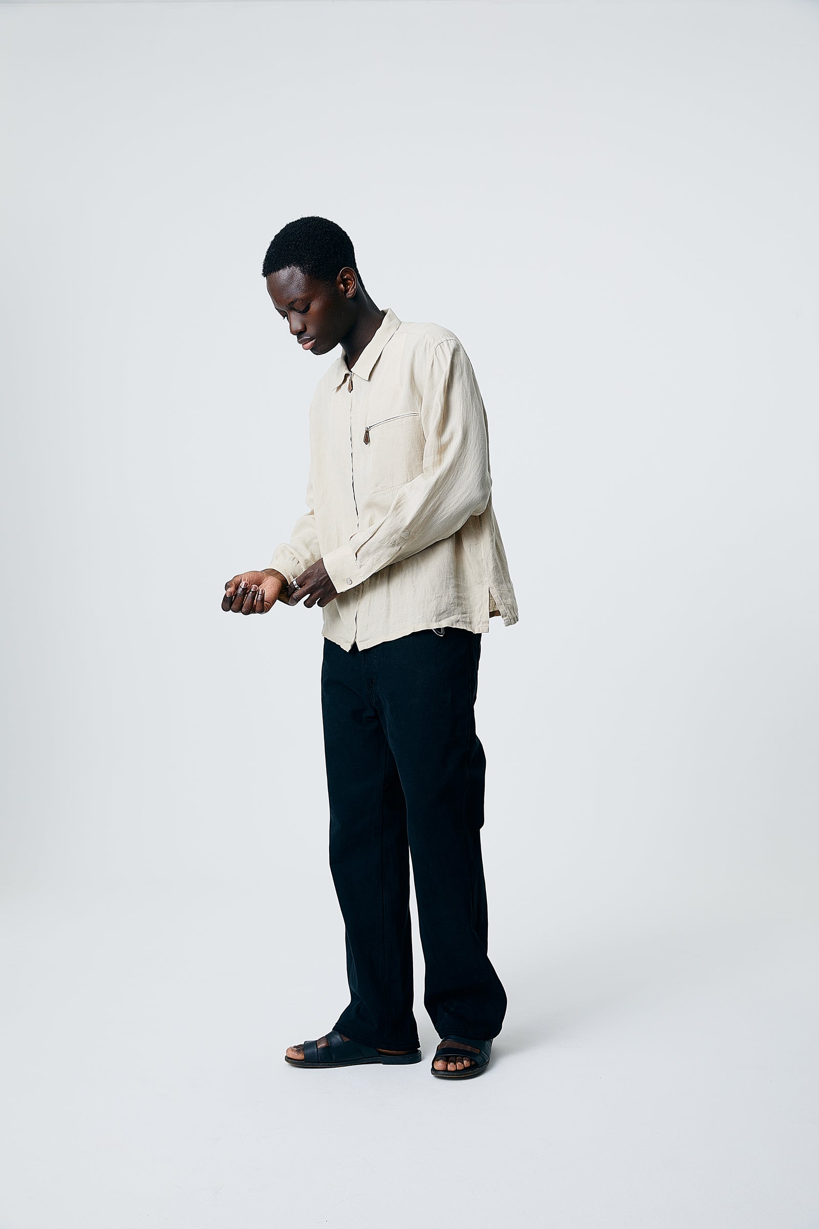 WESTON - USA 517 Customize Boot Cut Denim Pants Black Edge