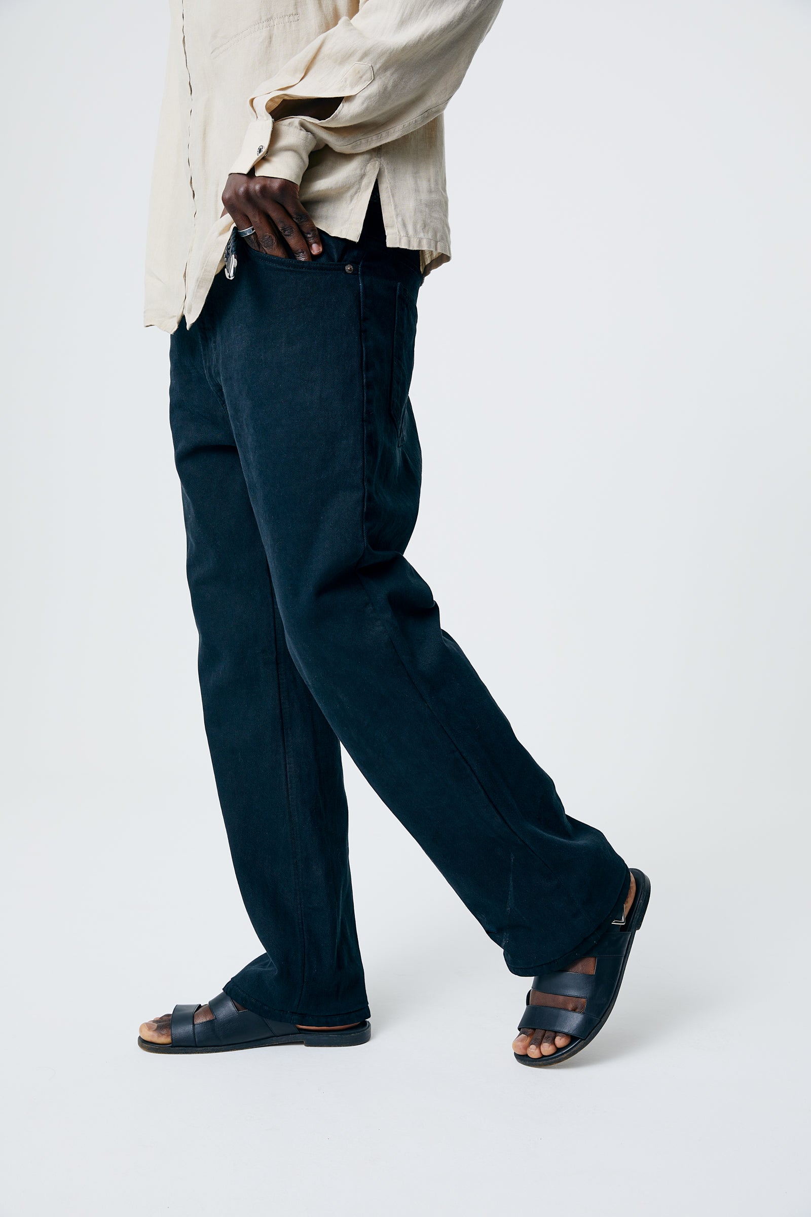 WESTON - USA 517 Customize Boot Cut Denim Pants Black Edge