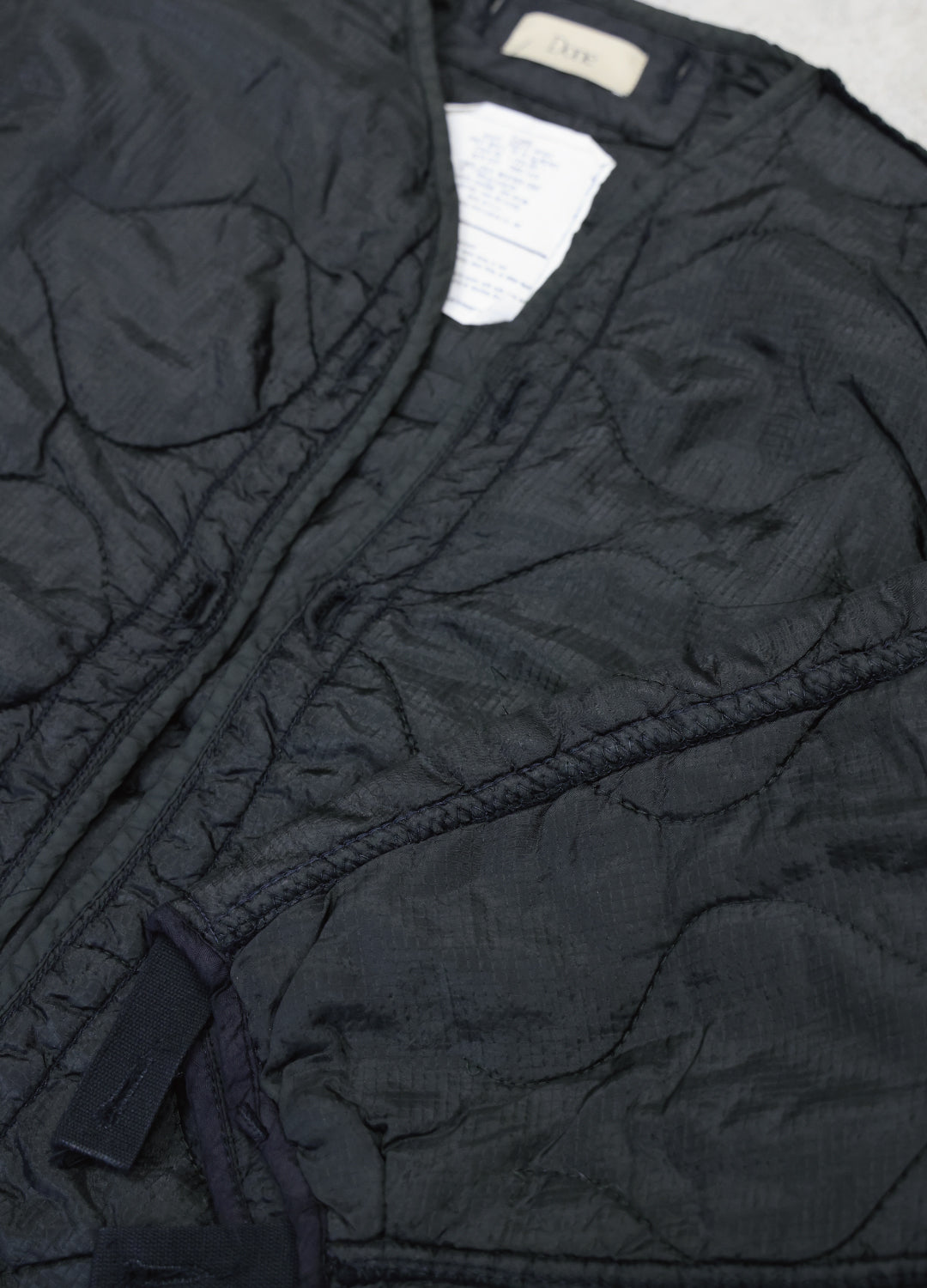 U.S ARMY M-65 QUILTING LINER REMAKE Black Edge - XL size