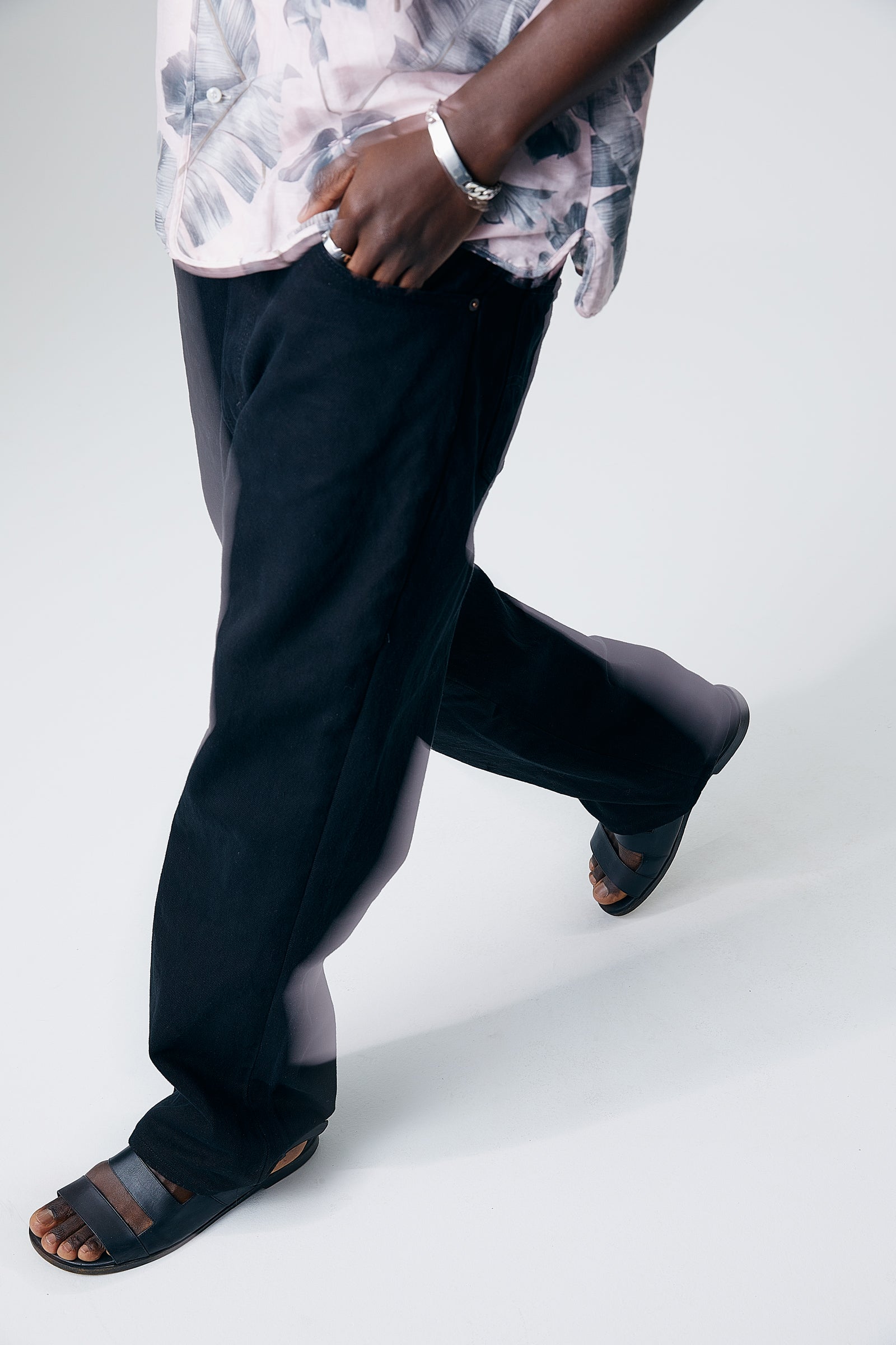 WESTON - USA 517 Customize Boot Cut Denim Pants Black Edge