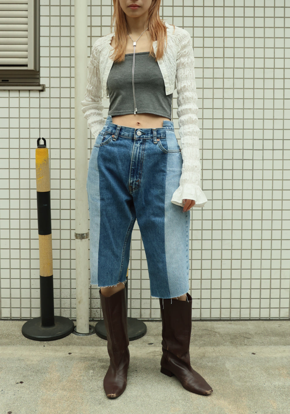 HARF DENIM PANTS - color "C"