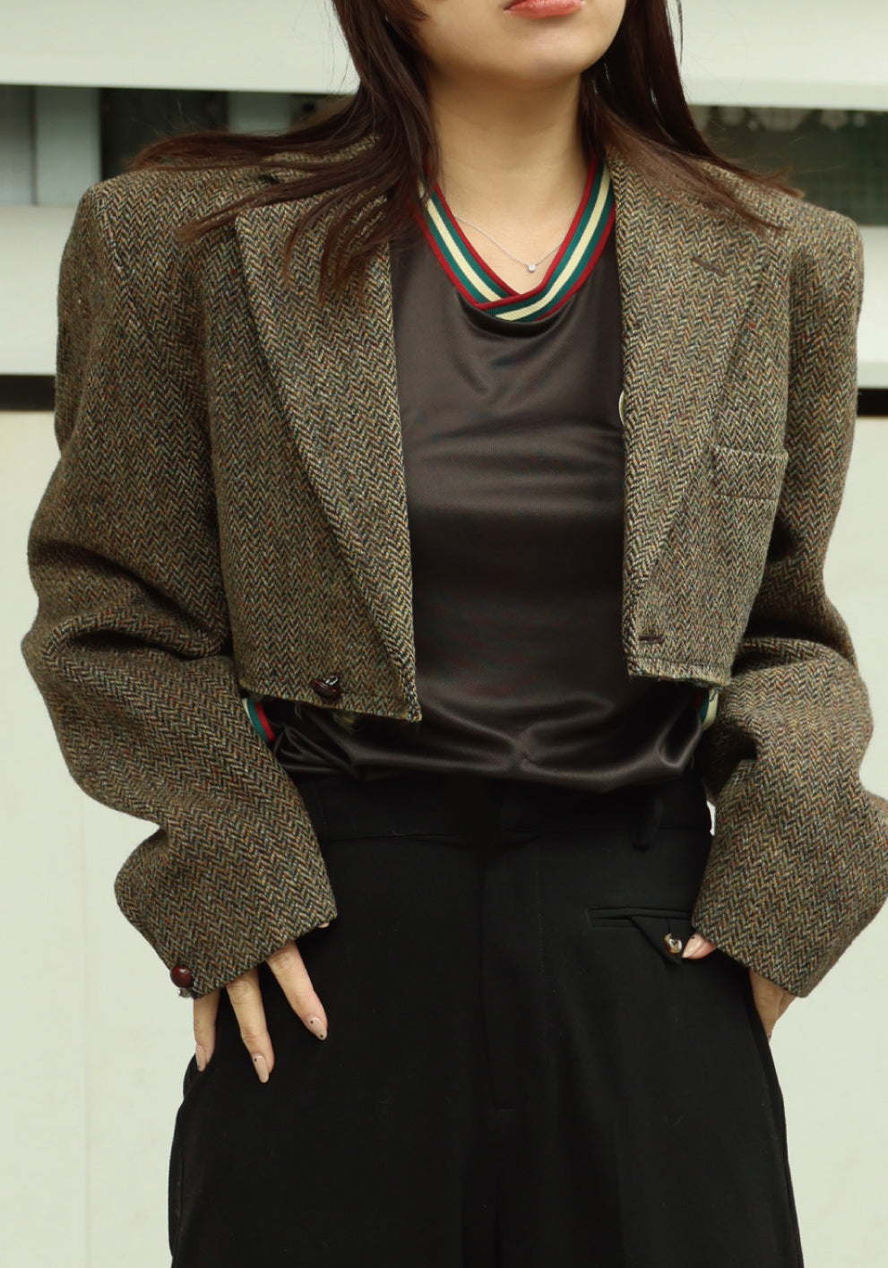 BIG SHOULDER SHORT JACKET - color "A"