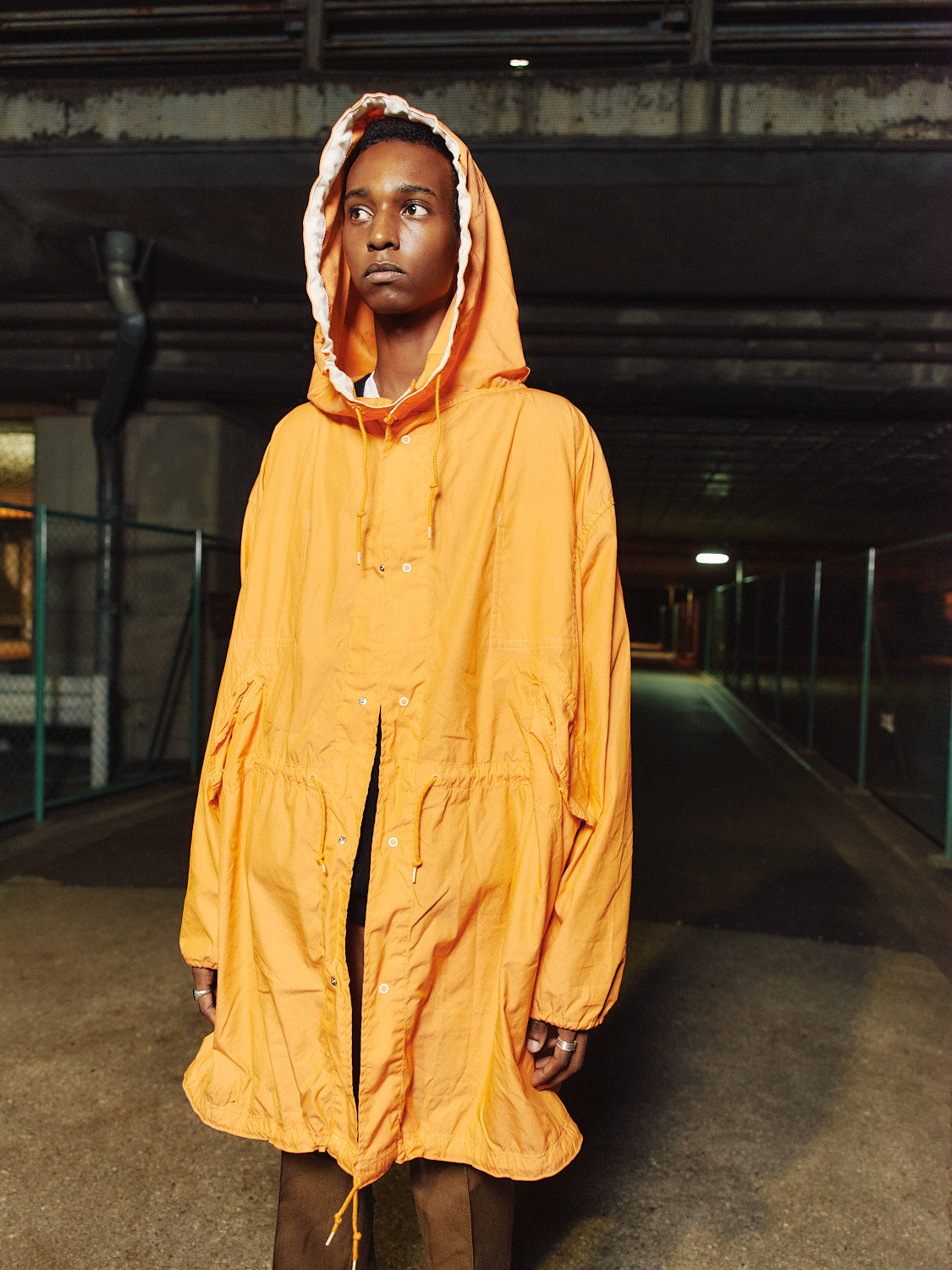 U.S. ARMY SNOW CAMO PARKA REMAKE(ORANGE)