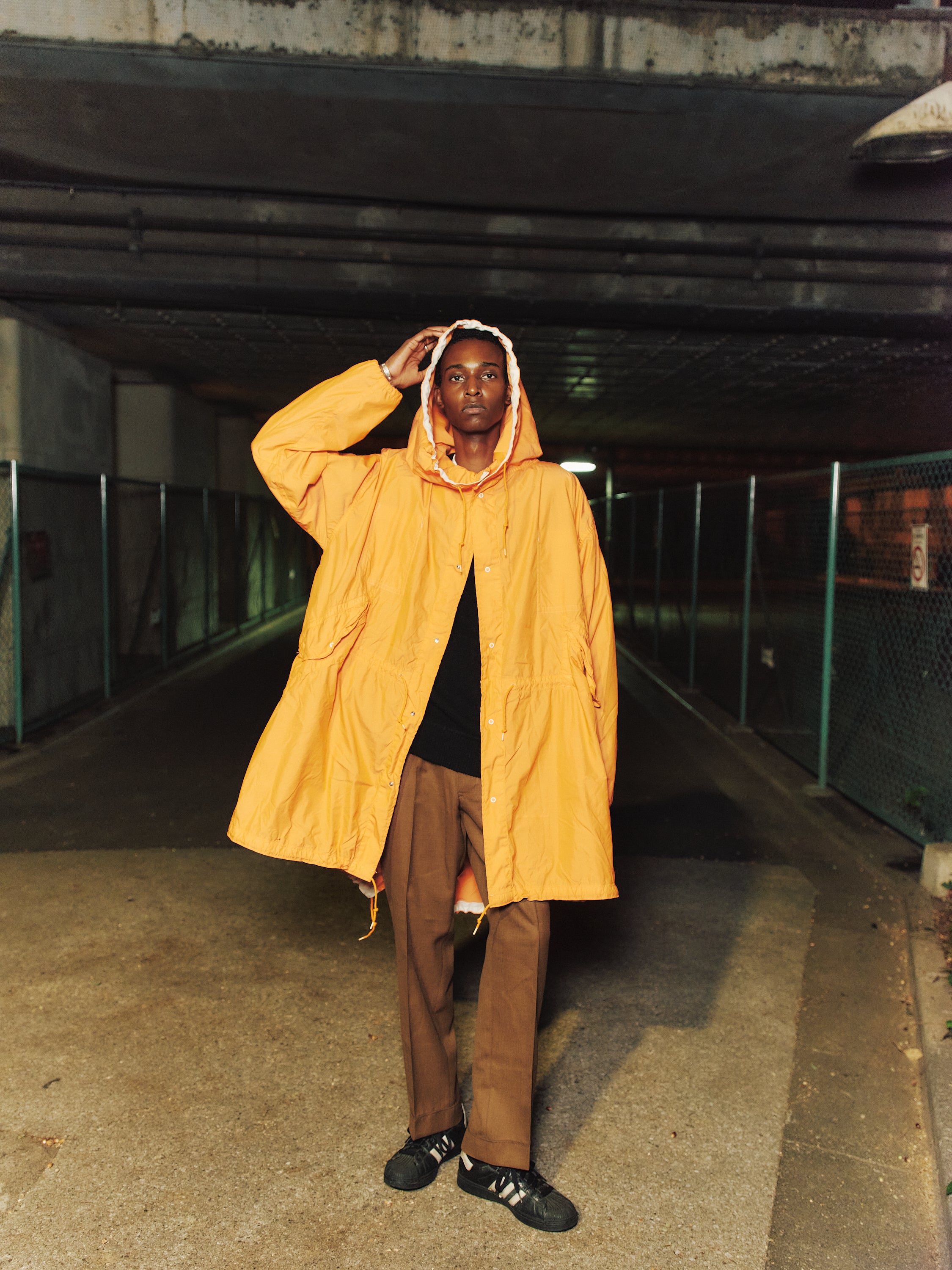 U.S. ARMY SNOW CAMO PARKA REMAKE(ORANGE)