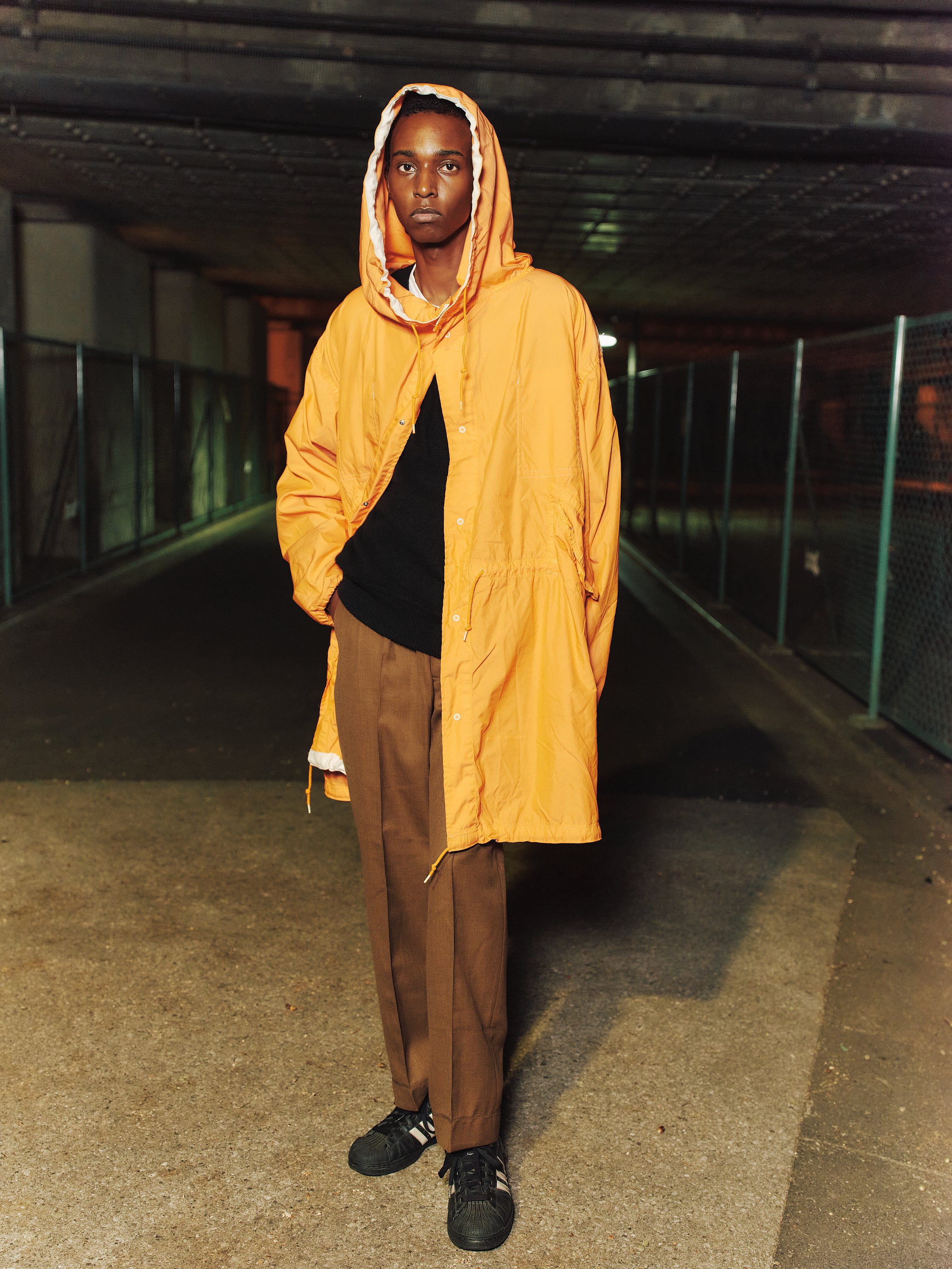 U.S. ARMY SNOW CAMO PARKA REMAKE(ORANGE)