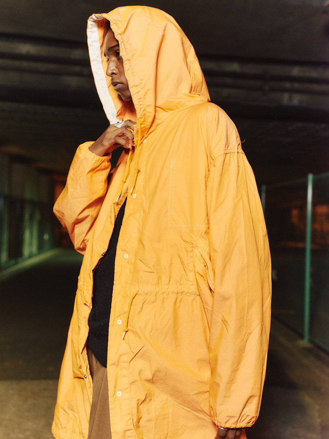 U.S. ARMY SNOW CAMO PARKA REMAKE(ORANGE)