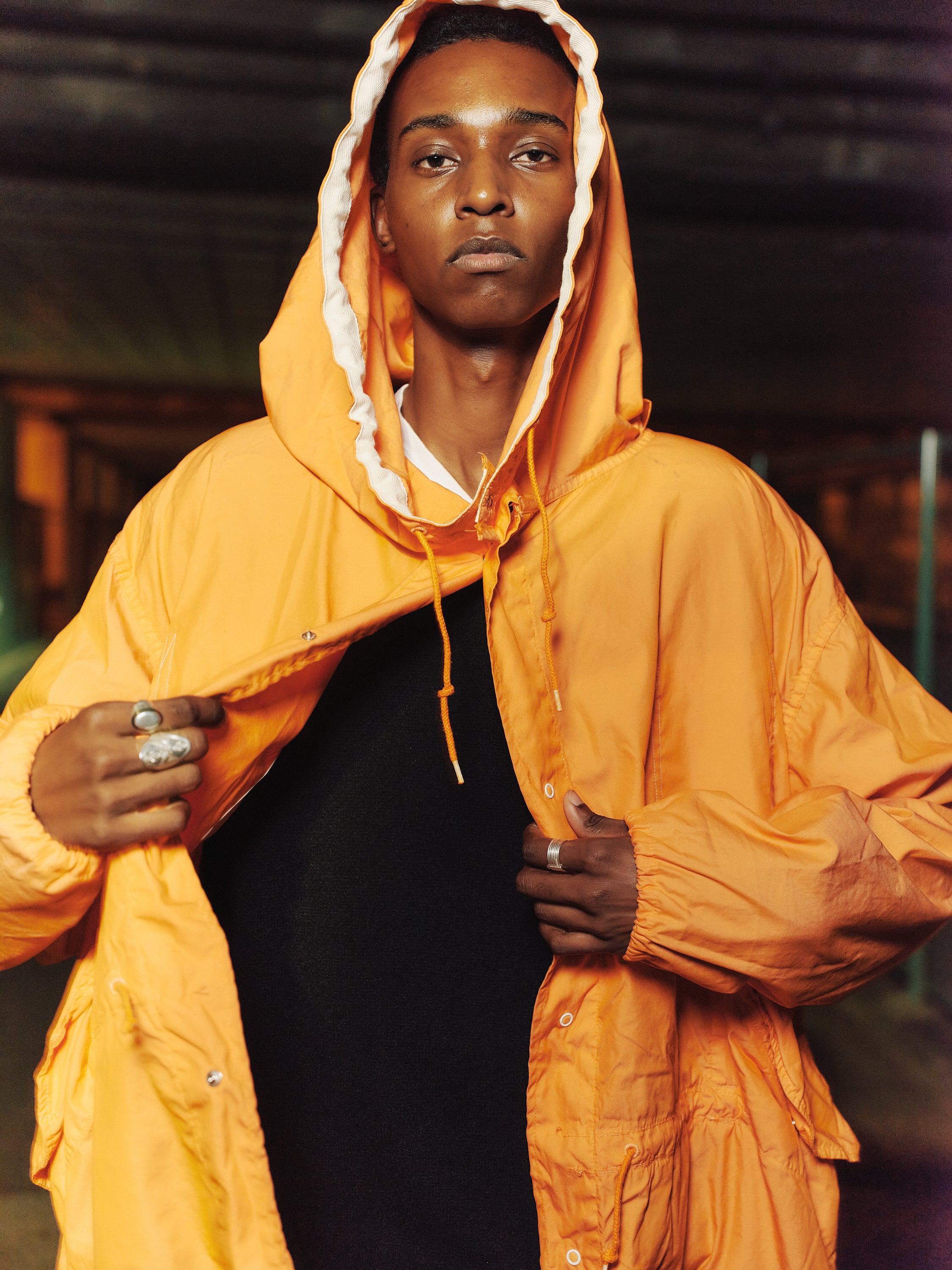 U.S. ARMY SNOW CAMO PARKA REMAKE(ORANGE)