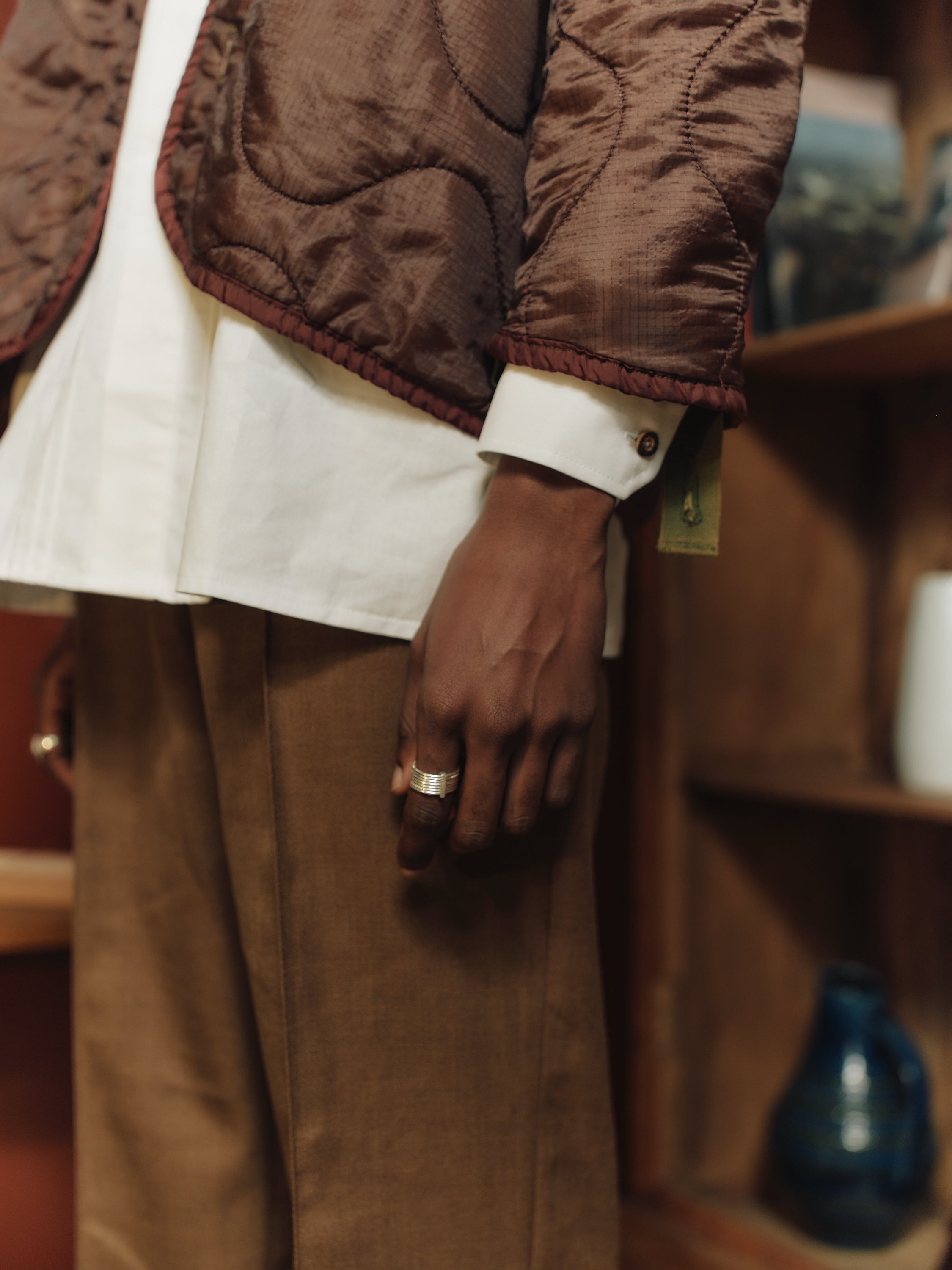 U.S ARMY M-65 QUILTING LINER REMAKE(BROWN)