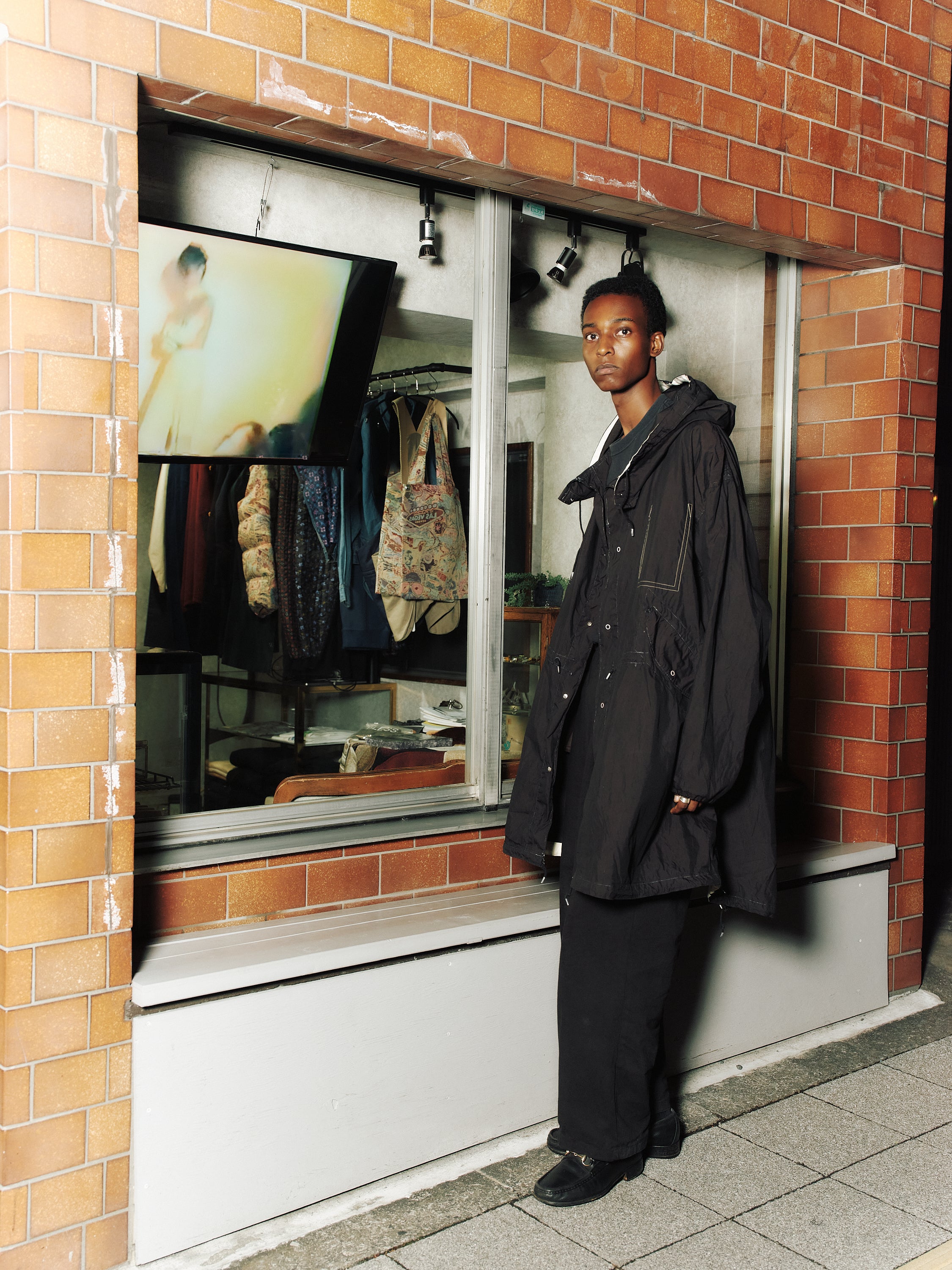 U.S. ARMY SNOW CAMO PARKA REMAKE(BLACK)