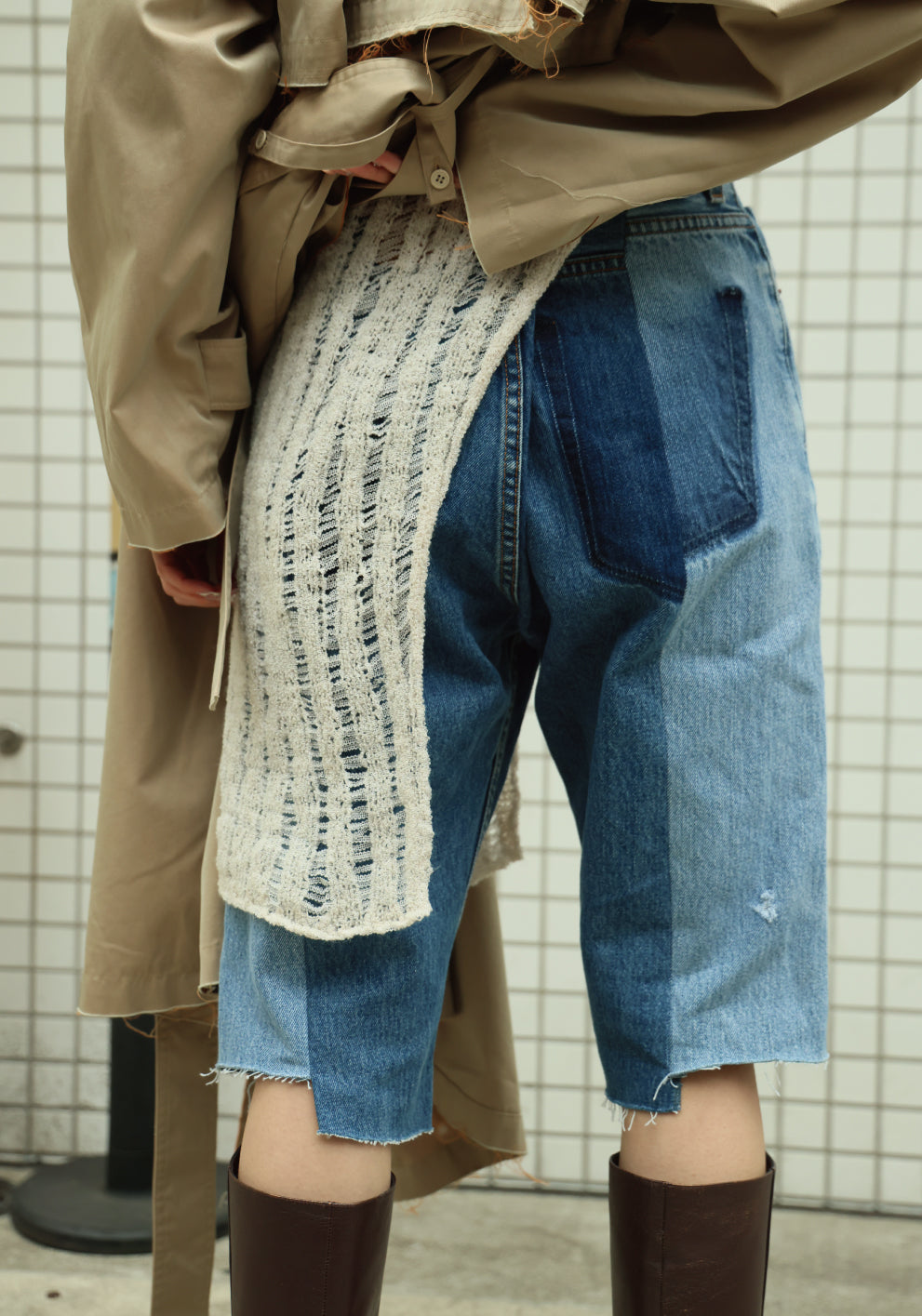 HARF DENIM PANTS - color "C"