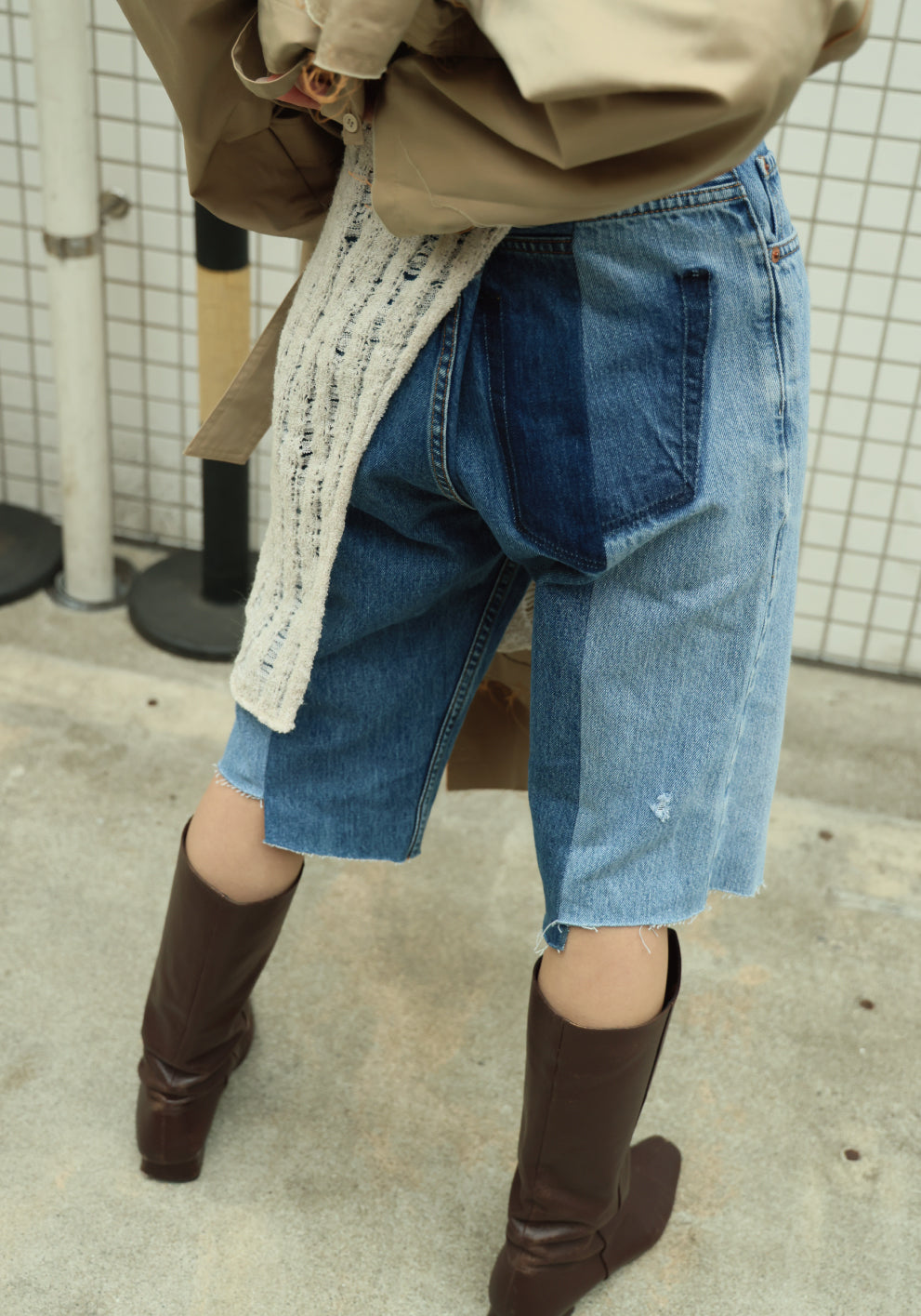 HARF DENIM PANTS - color "C"