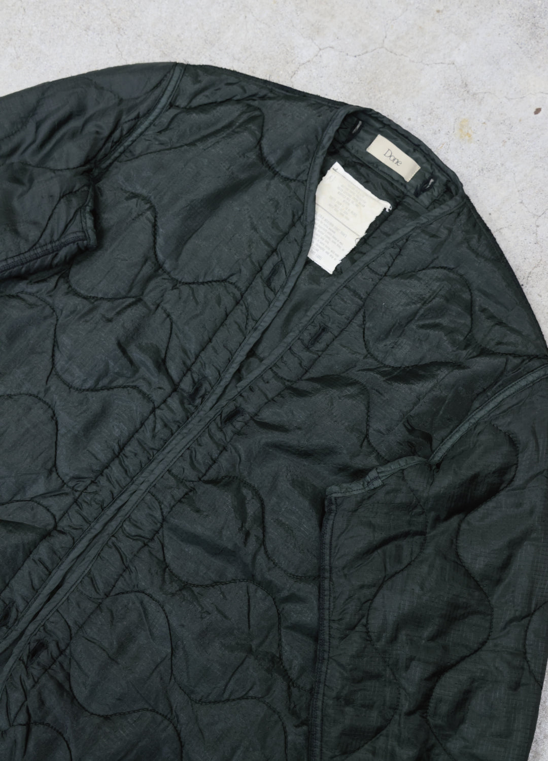 U.S ARMY M-65 QUILTING LINER REMAKE Black Edge - M size .