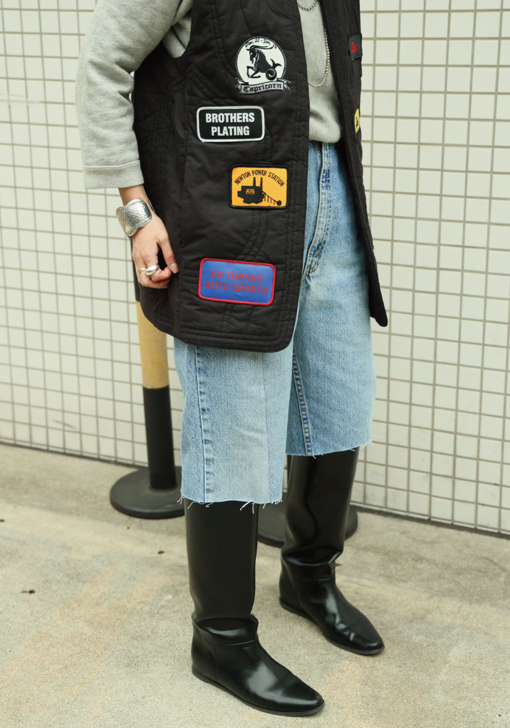 HARF DENIM PANTS - color "A"