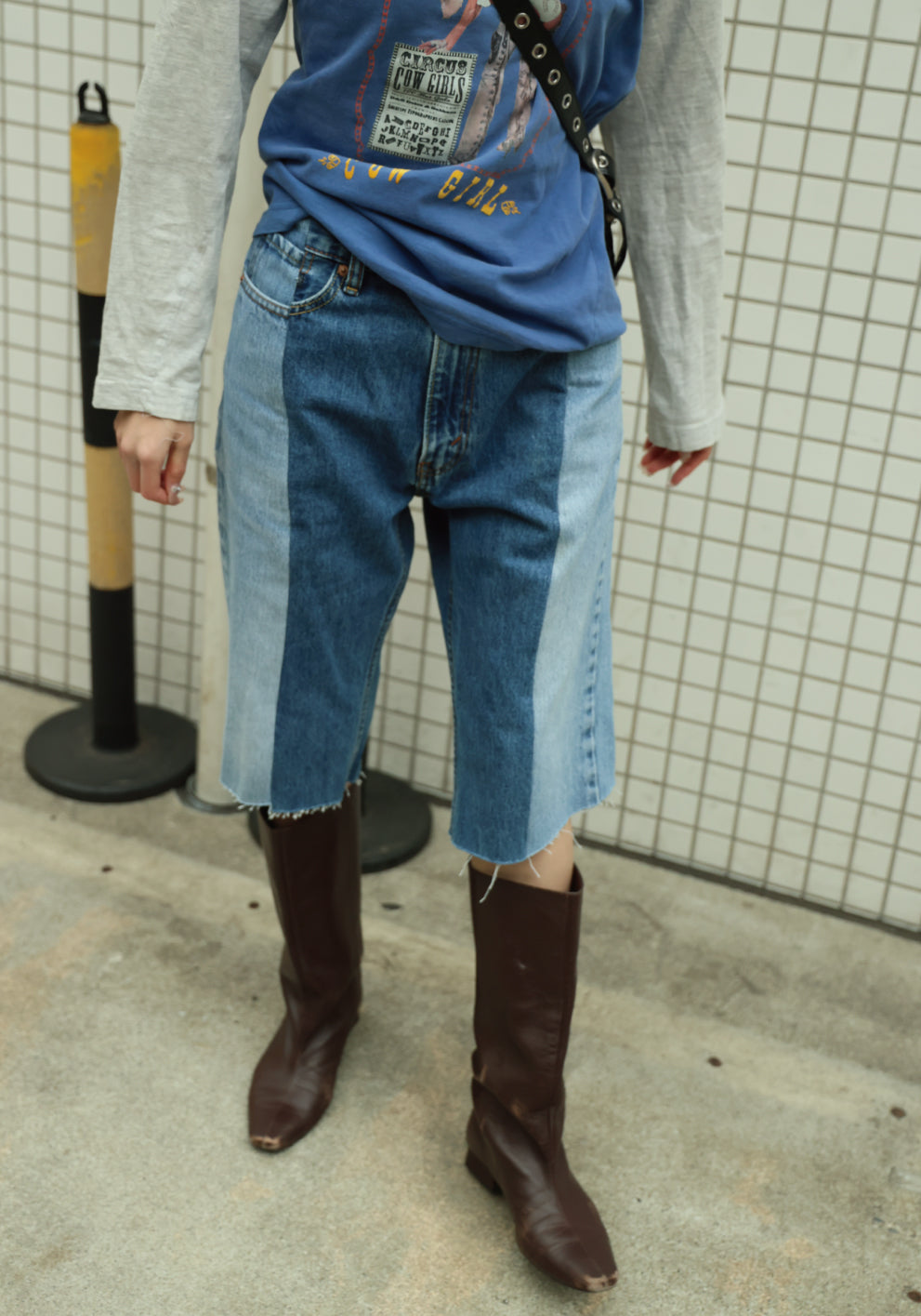 HARF DENIM PANTS - color "C"