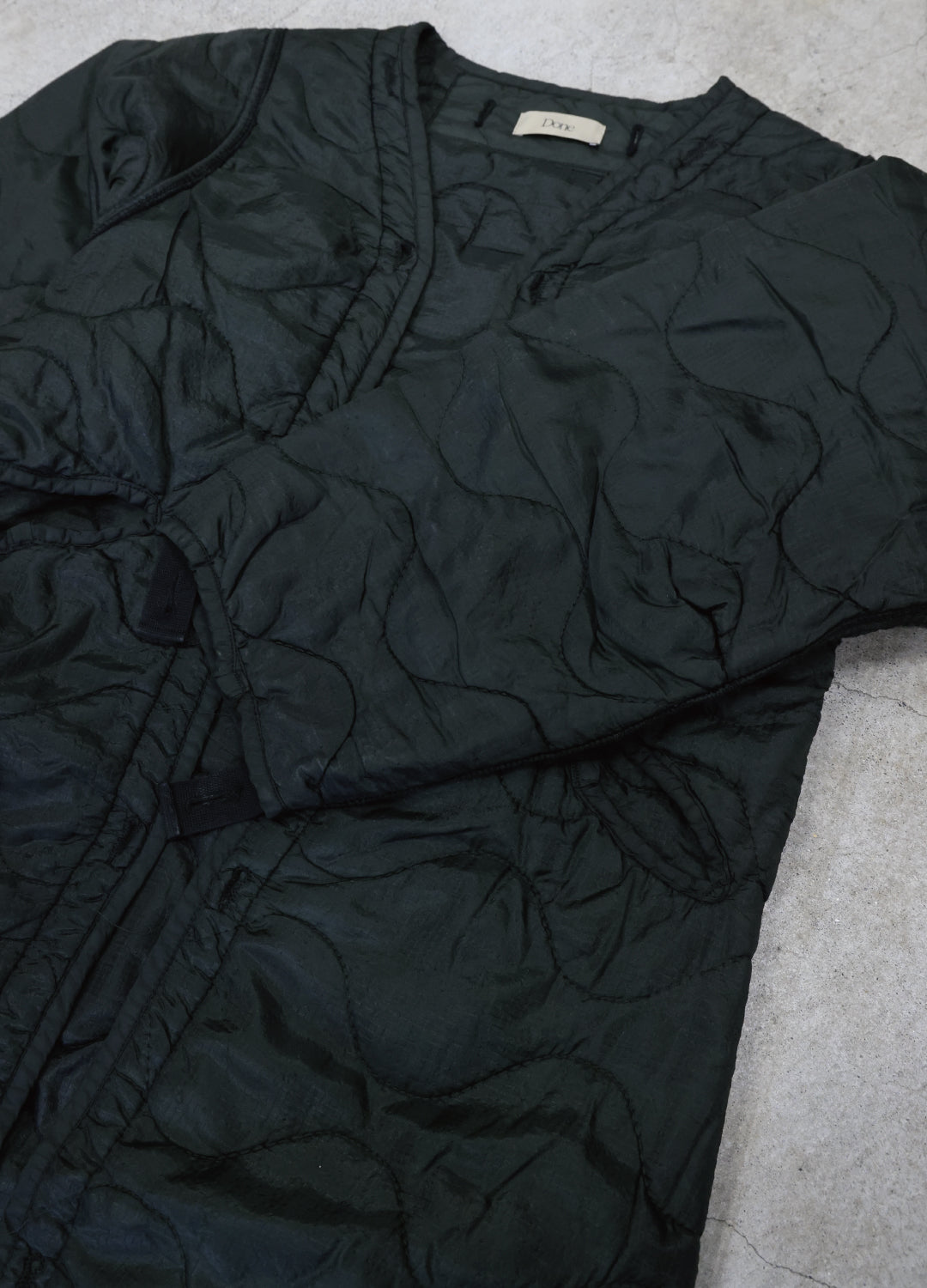 U.S ARMY M-65 QUILTING LINER REMAKE Black Edge - L size