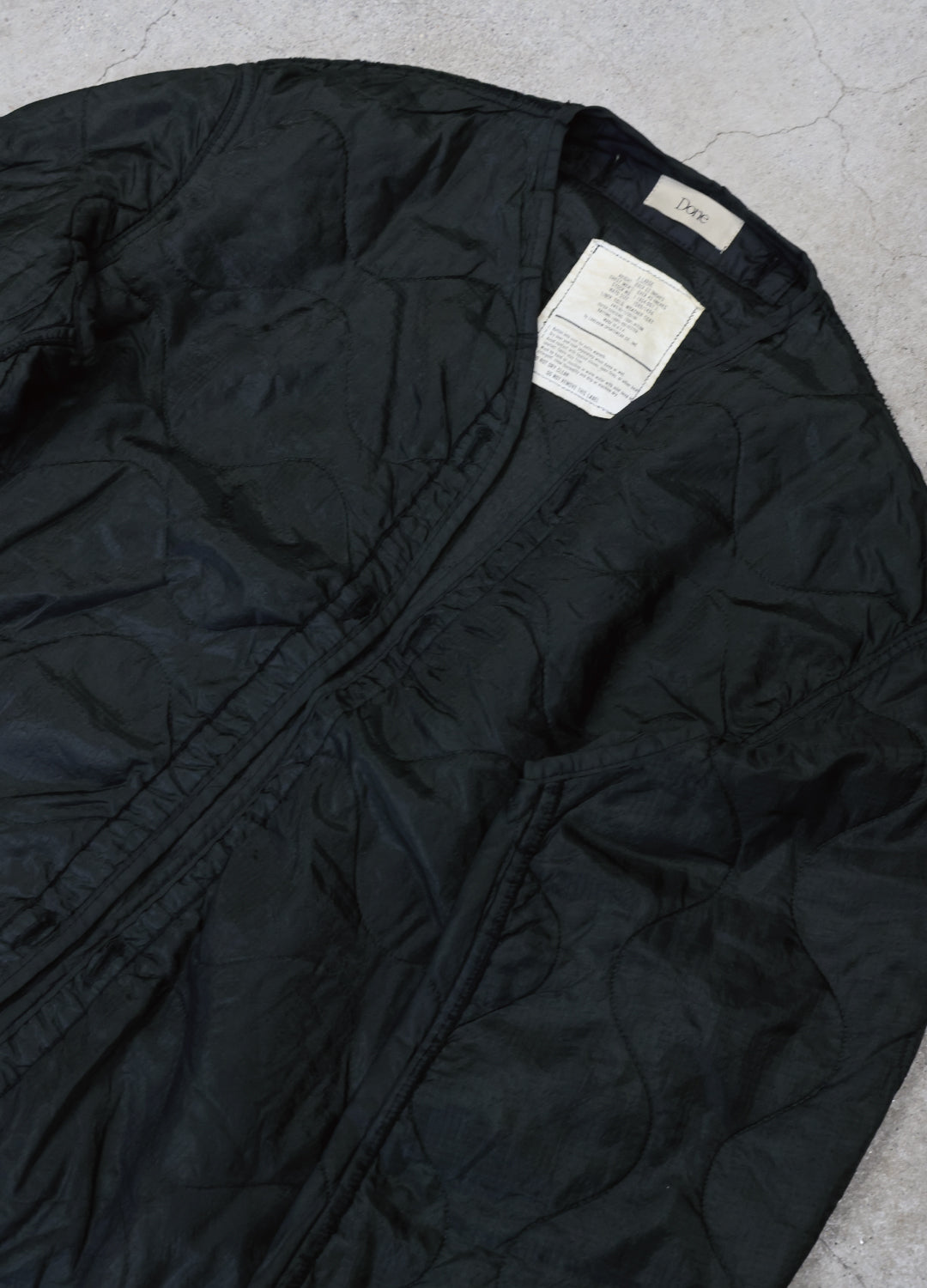 U.S ARMY M-65 QUILTING LINER REMAKE Black Edge - XL size