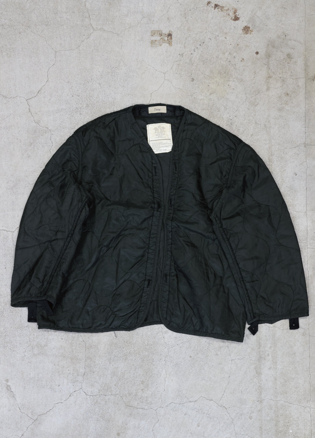 U.S ARMY M-65 QUILTING LINER REMAKE Black Edge - XL size