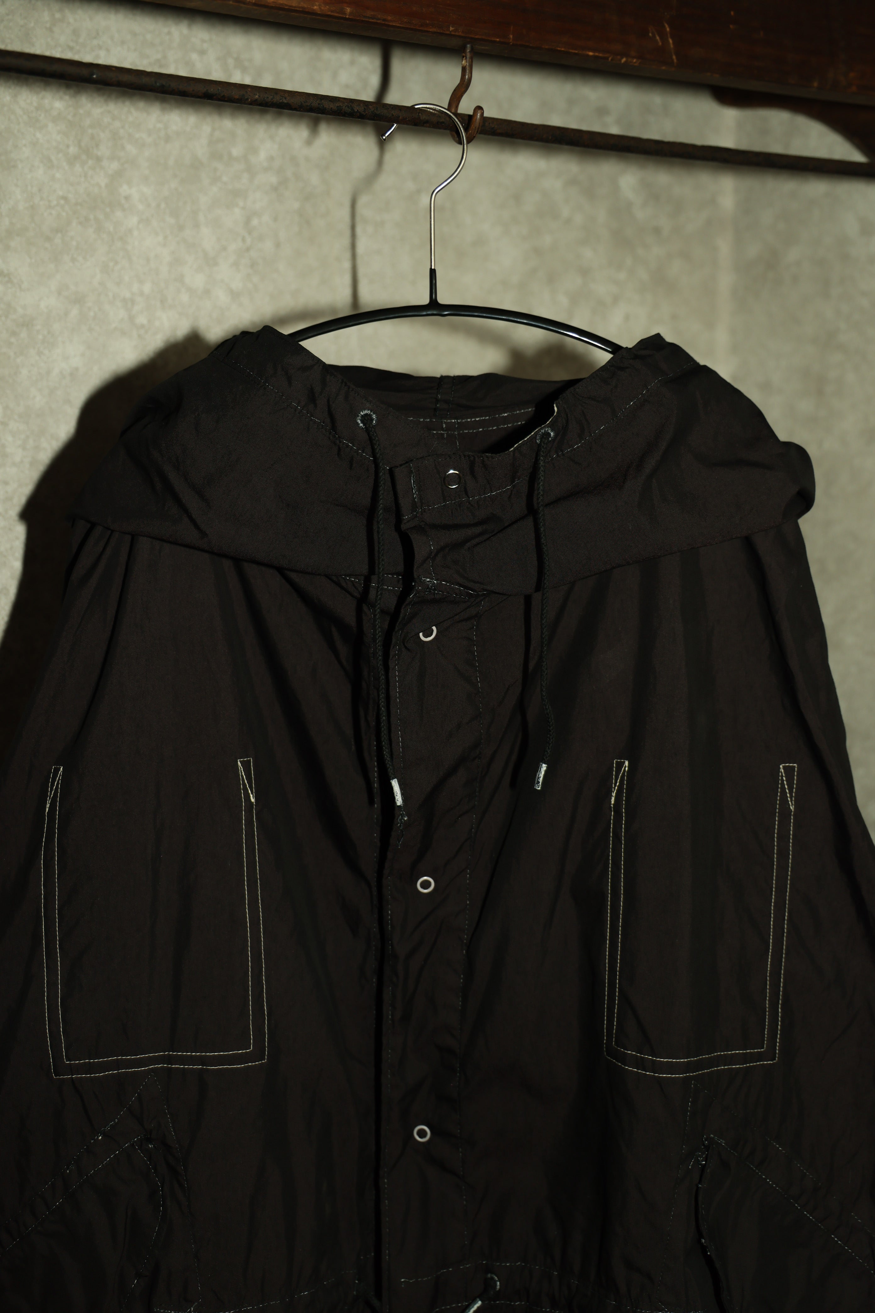 U.S. ARMY SNOW CAMO PARKA REMAKE(BLACK)