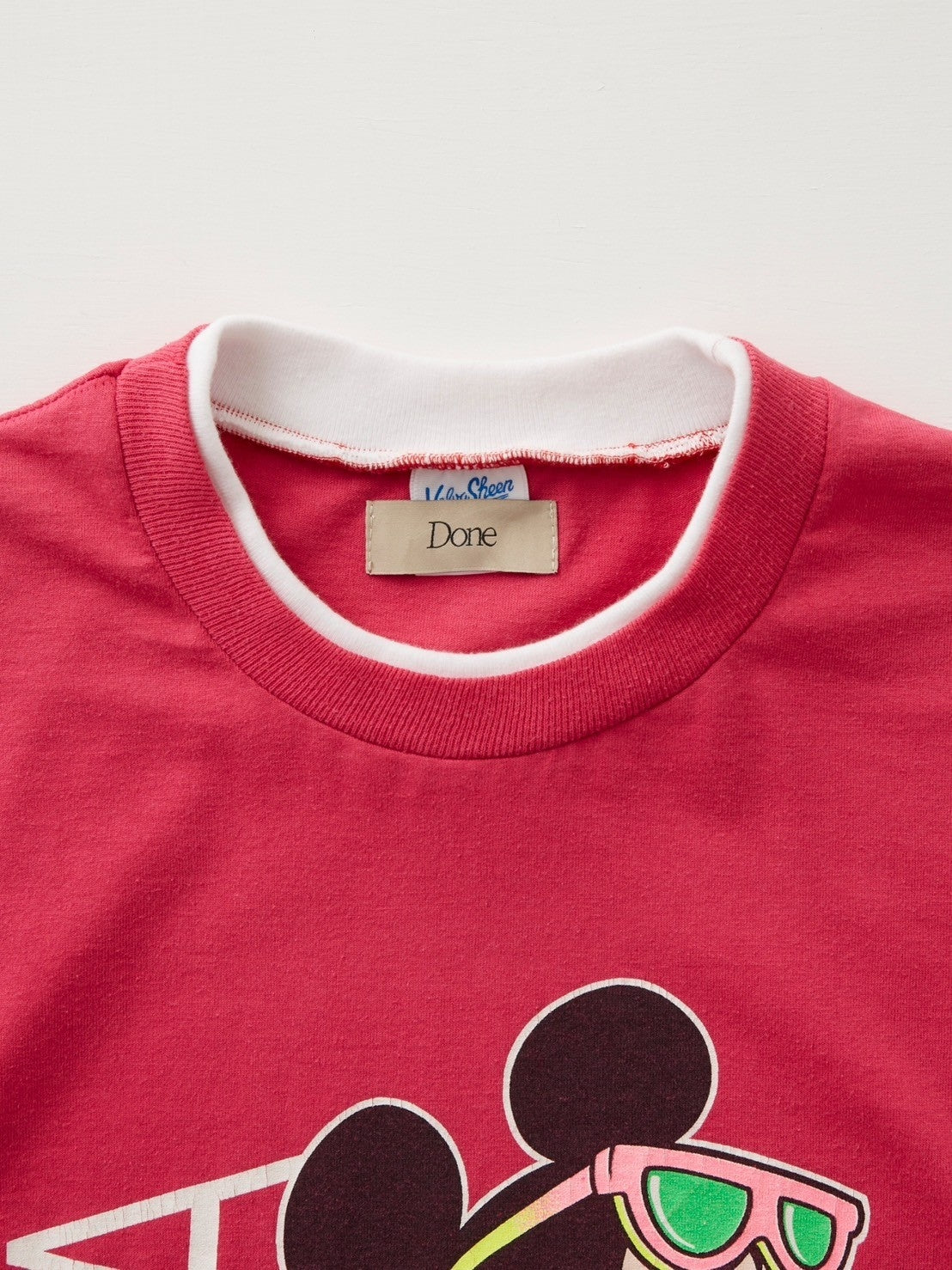 MIC TEE Vintage Character Print T-Shirt re-edit by Done
