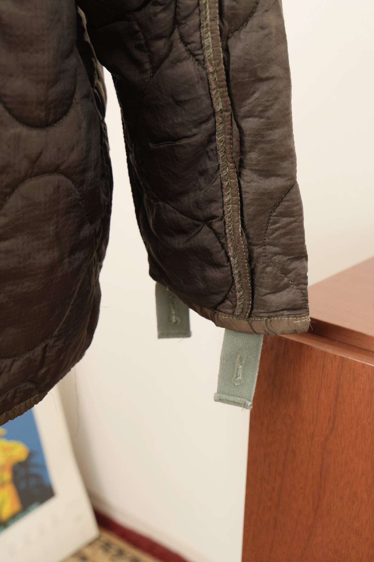 U.S ARMY M-65 QUILTING LINER REMAKE(DARK BROWN)