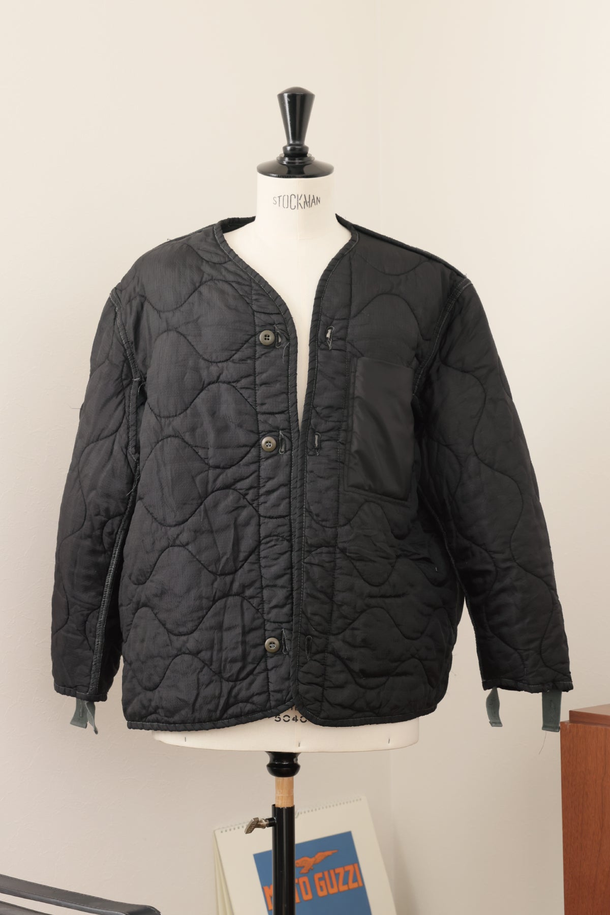 U.S ARMY M-65 QUILTING LINER REMAKE(BLACK)