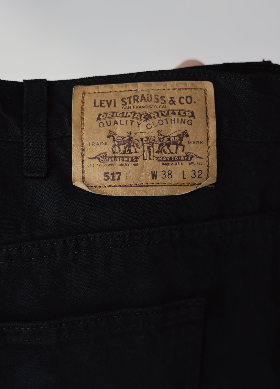 WESTON - USA 517 Customize Boot Cut Denim Pants Black Edge