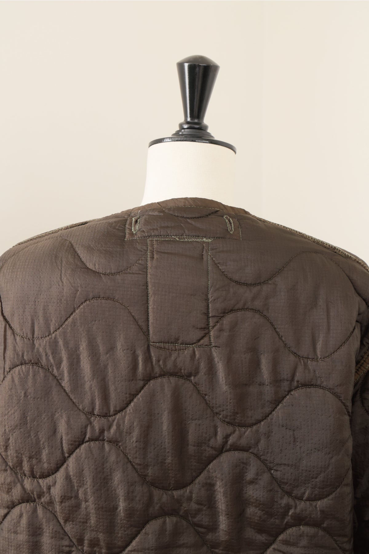 U.S ARMY M-65 QUILTING LINER REMAKE(DARK BROWN)