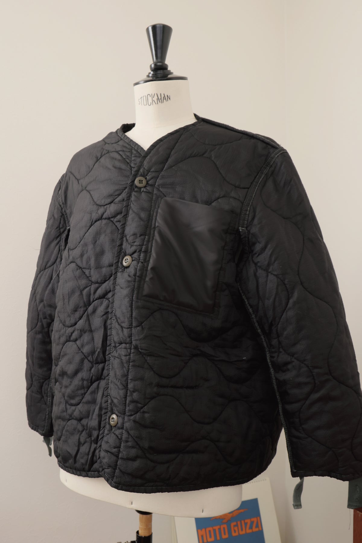 U.S ARMY M-65 QUILTING LINER REMAKE(BLACK)