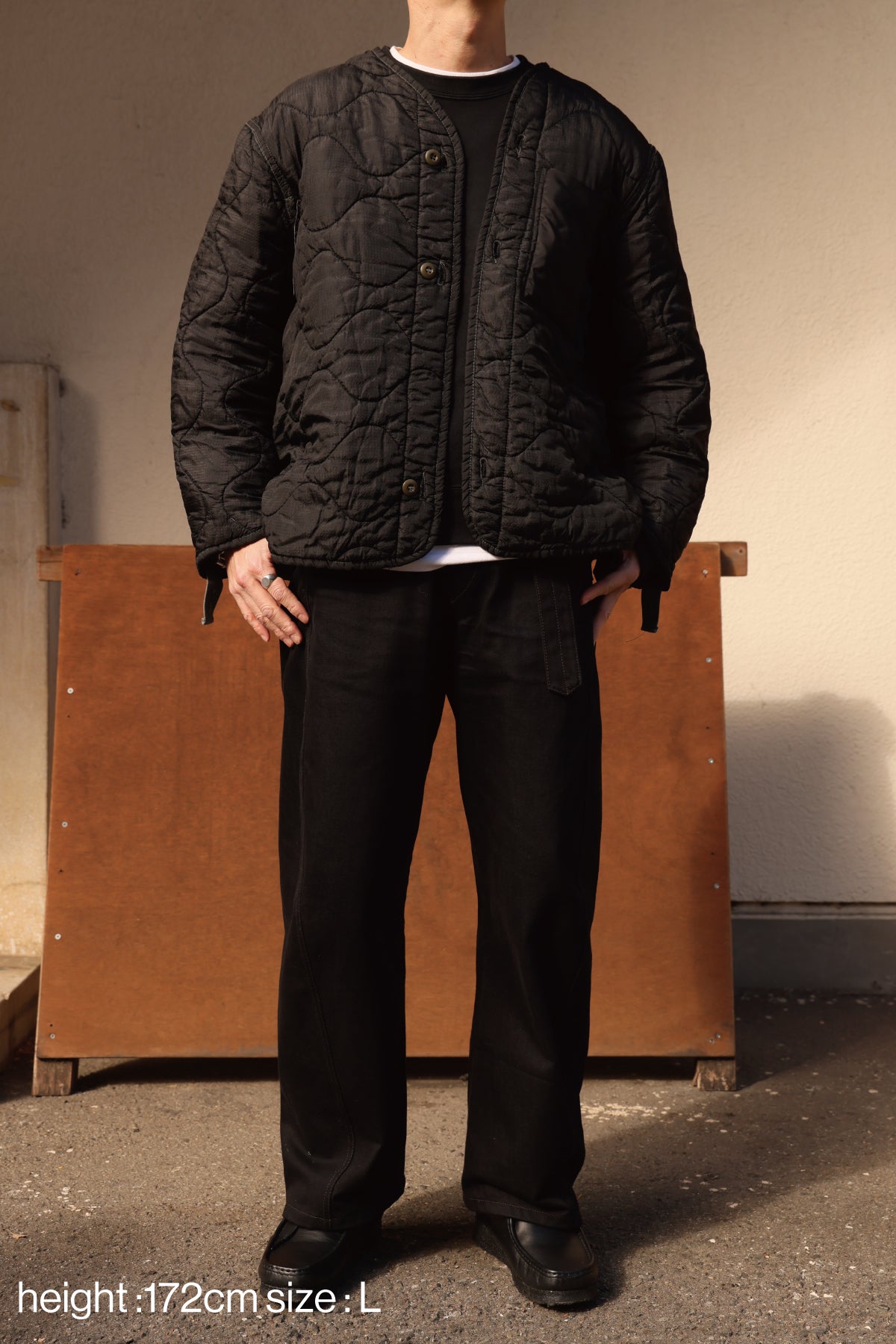 U.S ARMY M-65 QUILTING LINER REMAKE(BLACK)