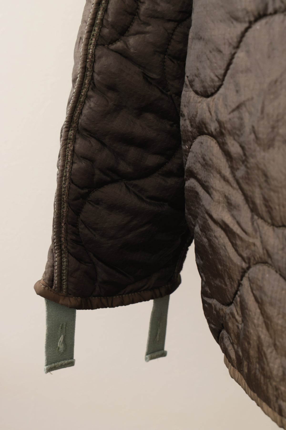 U.S ARMY M-65 QUILTING LINER REMAKE(DARK BROWN)