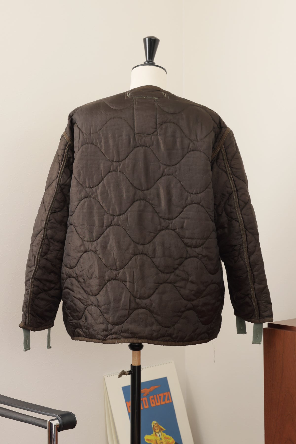 U.S ARMY M-65 QUILTING LINER REMAKE(DARK BROWN)