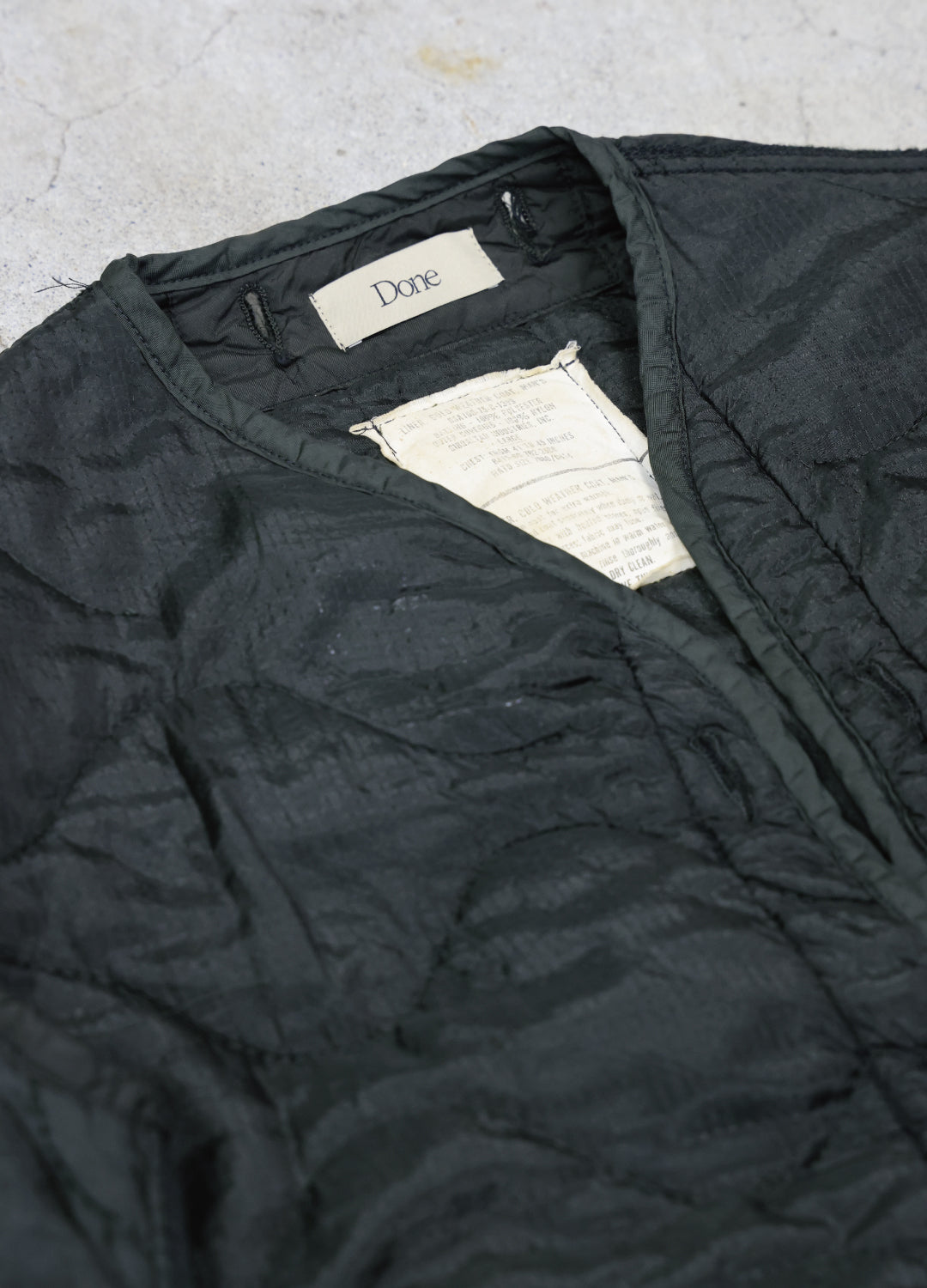 12/14 12:00 発売開始  U.S ARMY M-65 QUILTING LINER REMAKE Black Edge - L size