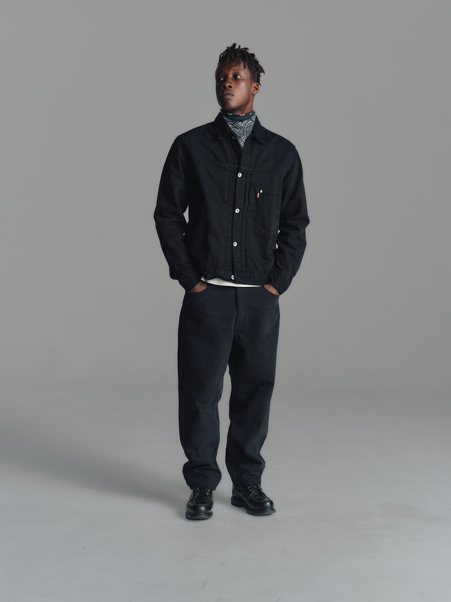 Compton - USA 550 Loose Fit Customize Tapered Denim Pants Black Edge