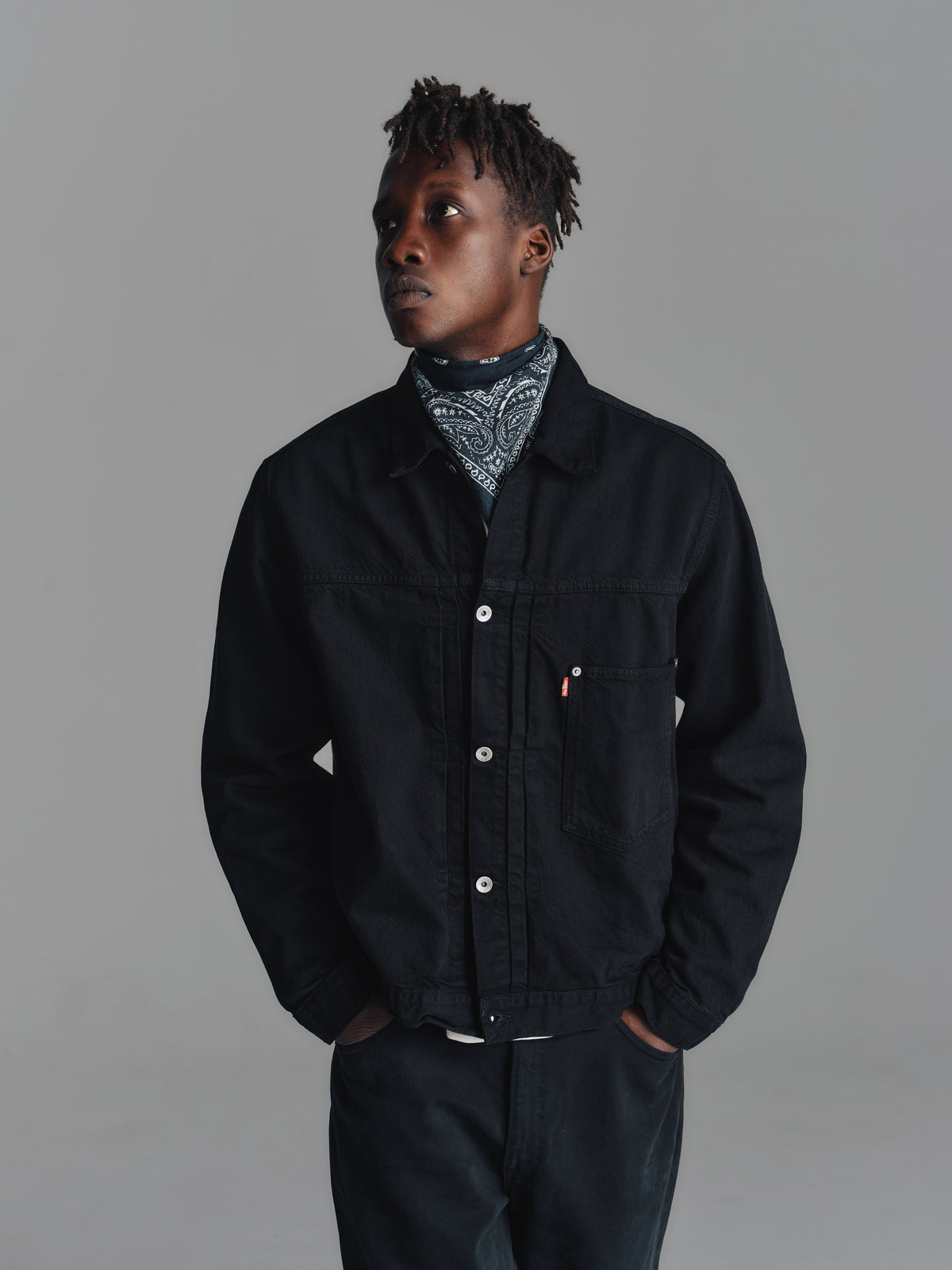 John - EURO 70501 1st Type Denim Jacket Black Edge