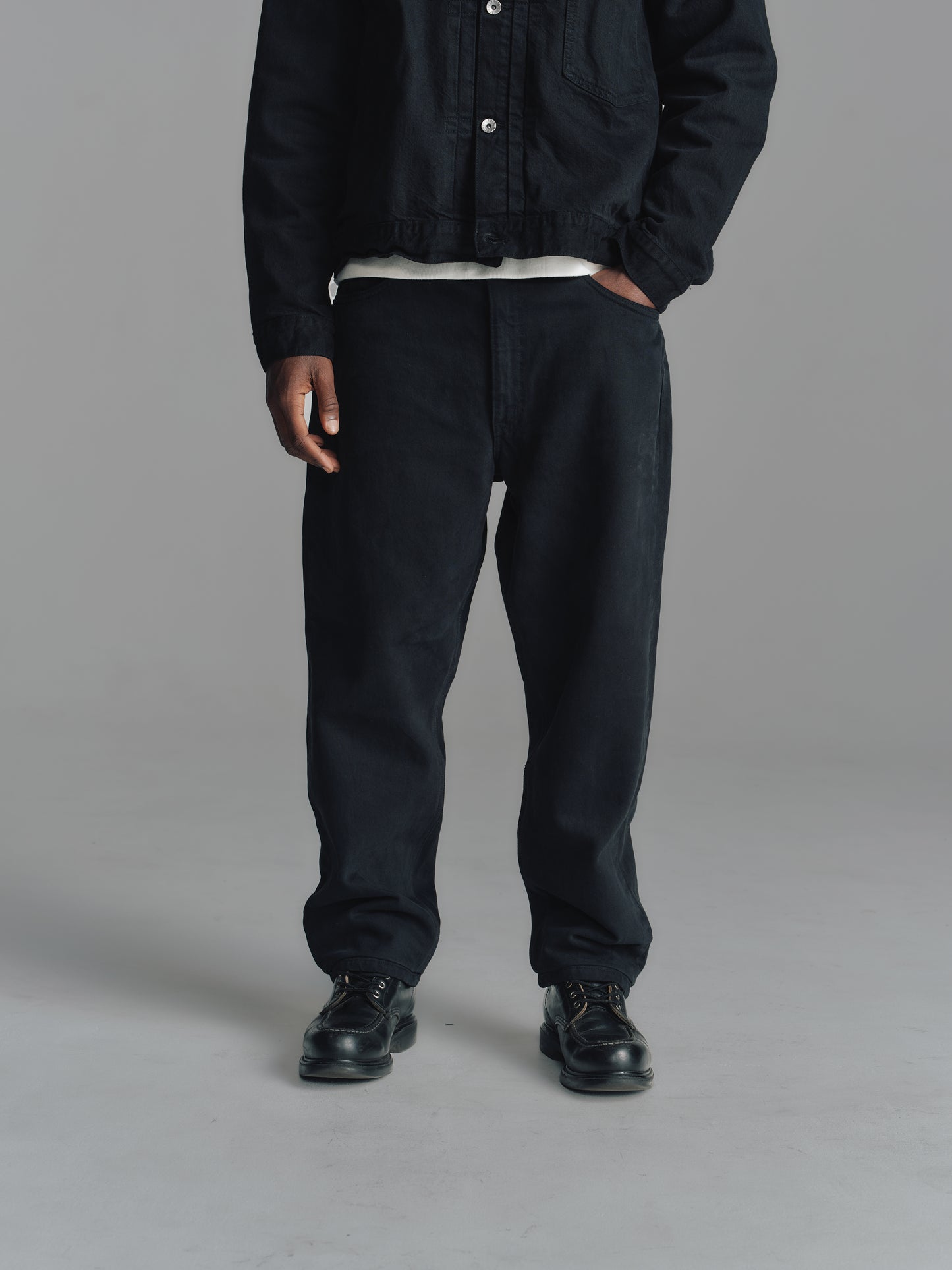 Compton - USA 550 Loose Fit Customize Tapered Denim Pants Black Edge