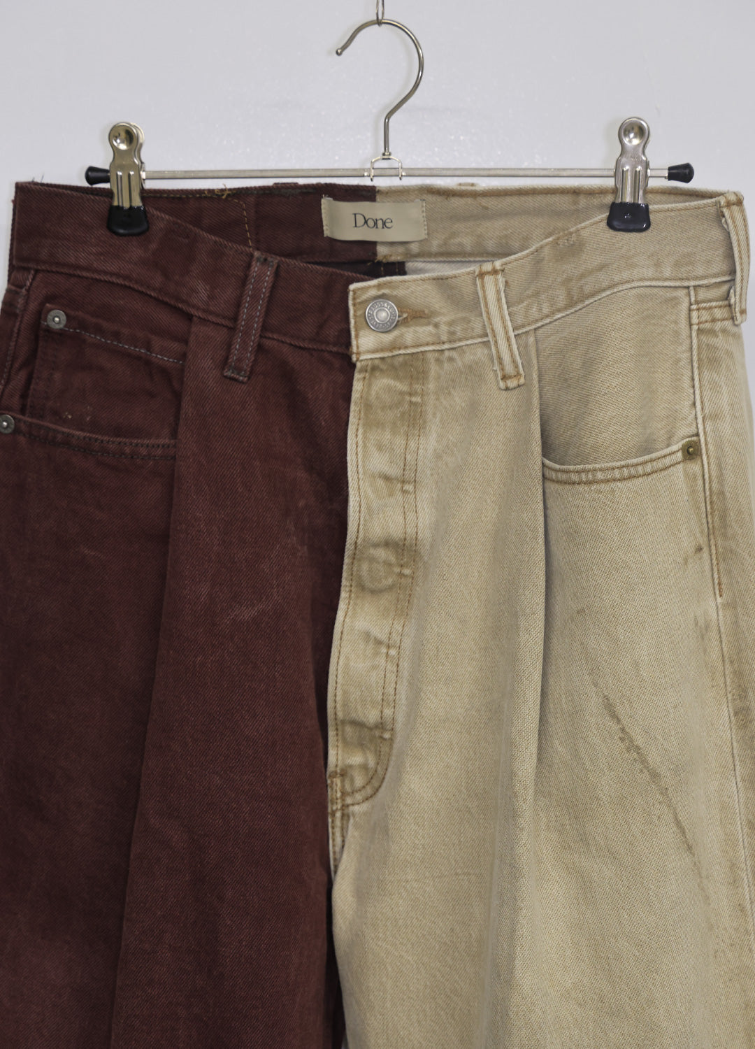 NOLAN - Bi Color Denim Pants _