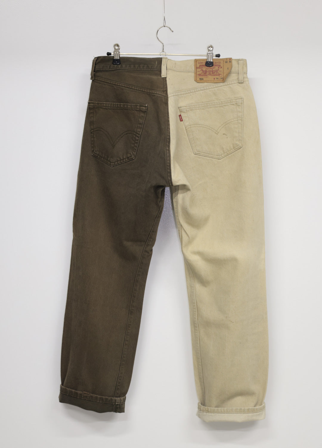 NOLAN - Bi Color Denim Pants _