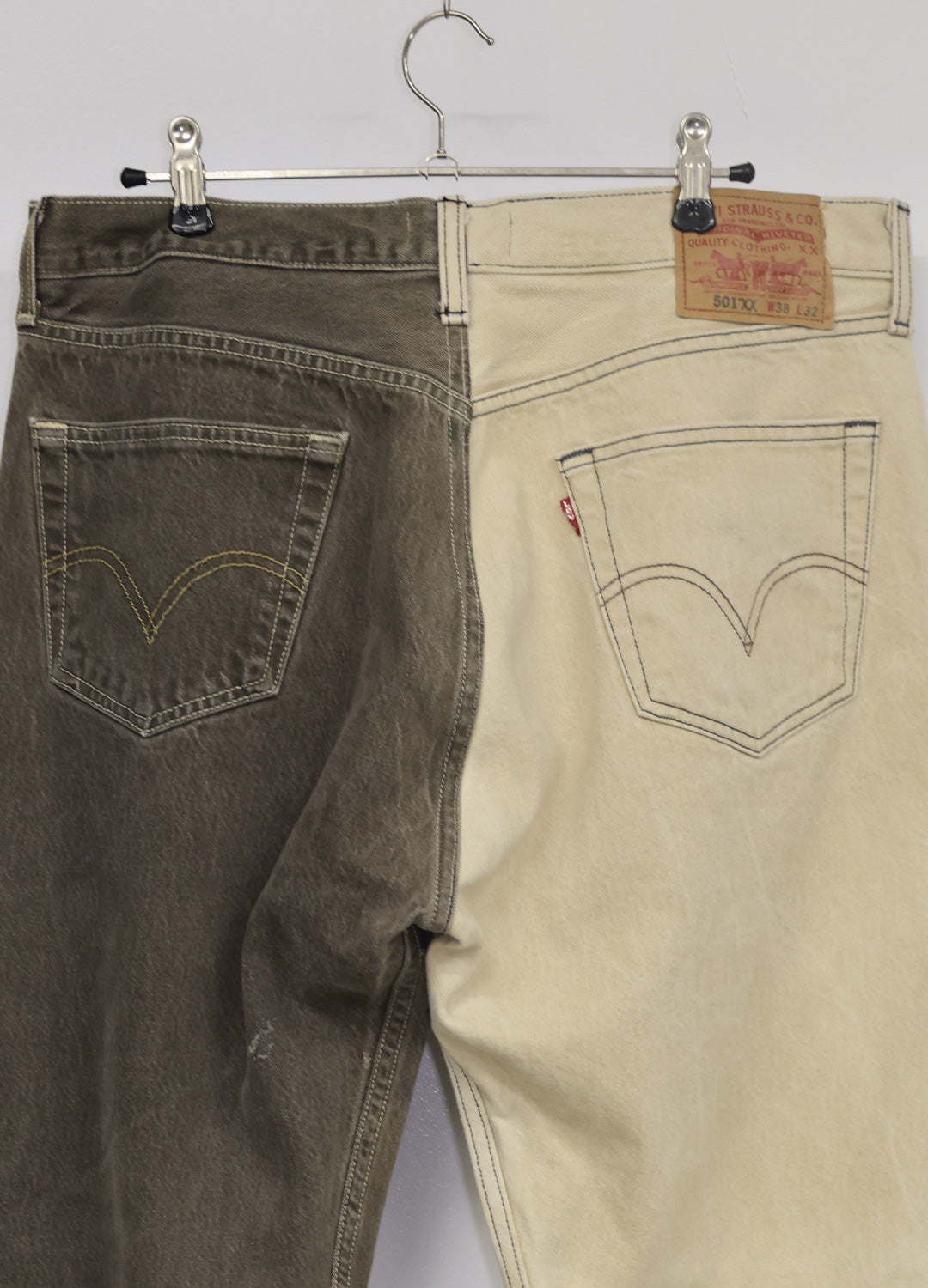 NOLAN - Bi Color Denim Pants _