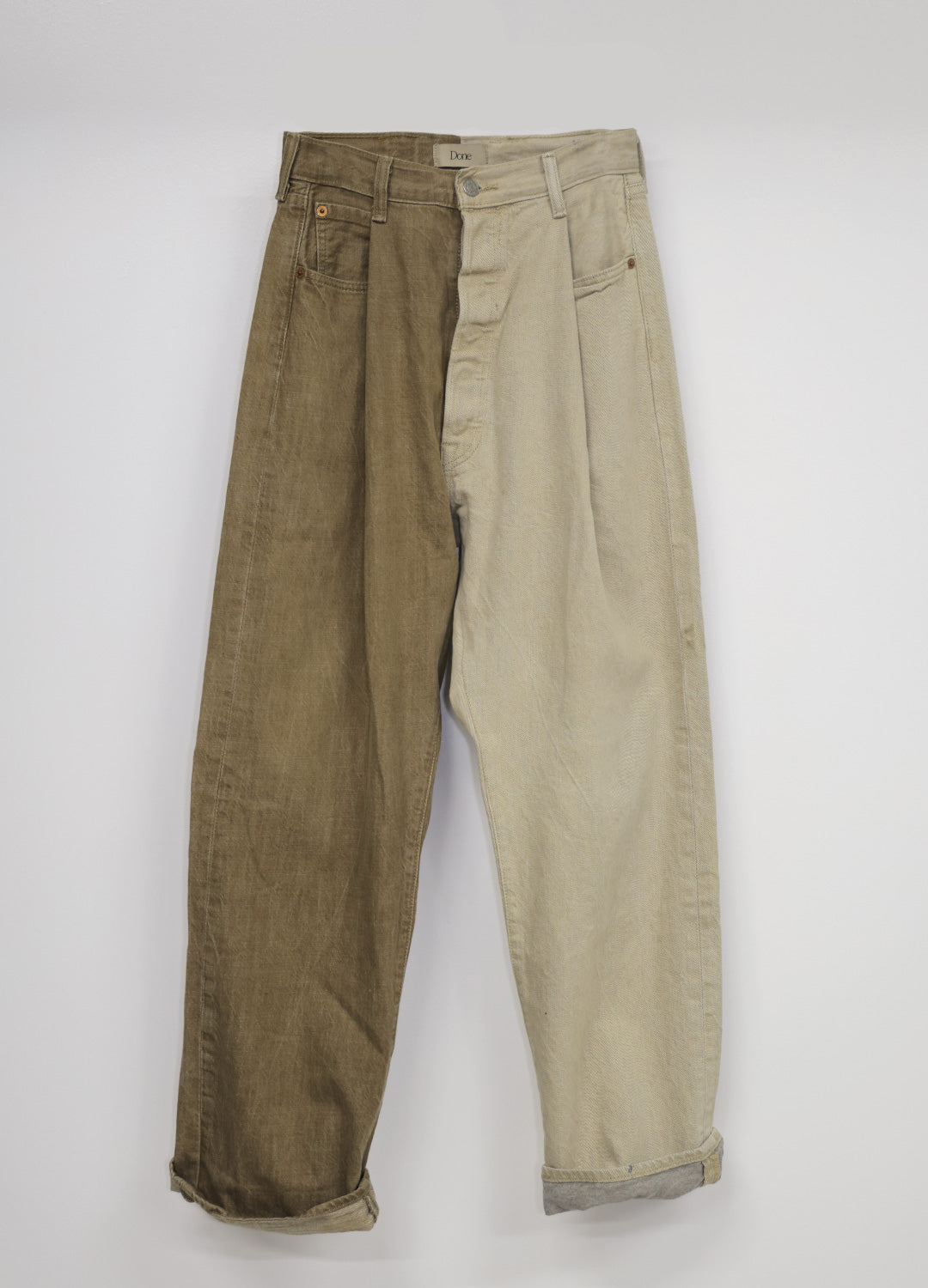 NOLAN - Bi Color Denim Pants .