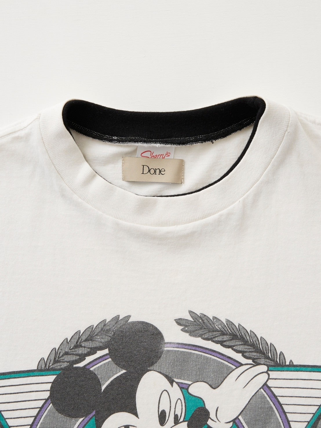 MIC TEE Vintage Character Print T-Shirt re-edit by Done