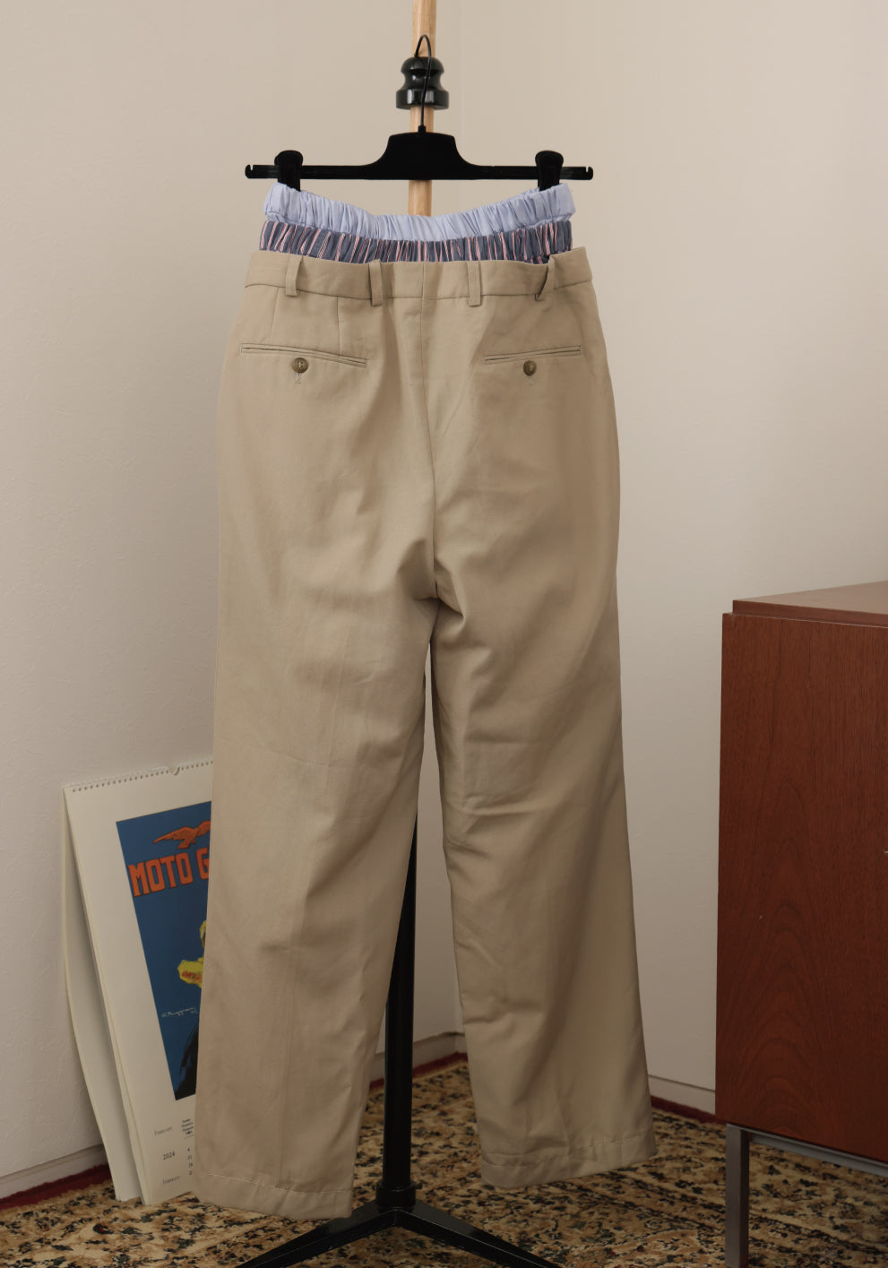 DOUBLE WAIST CHINO PANTS - color "A"
